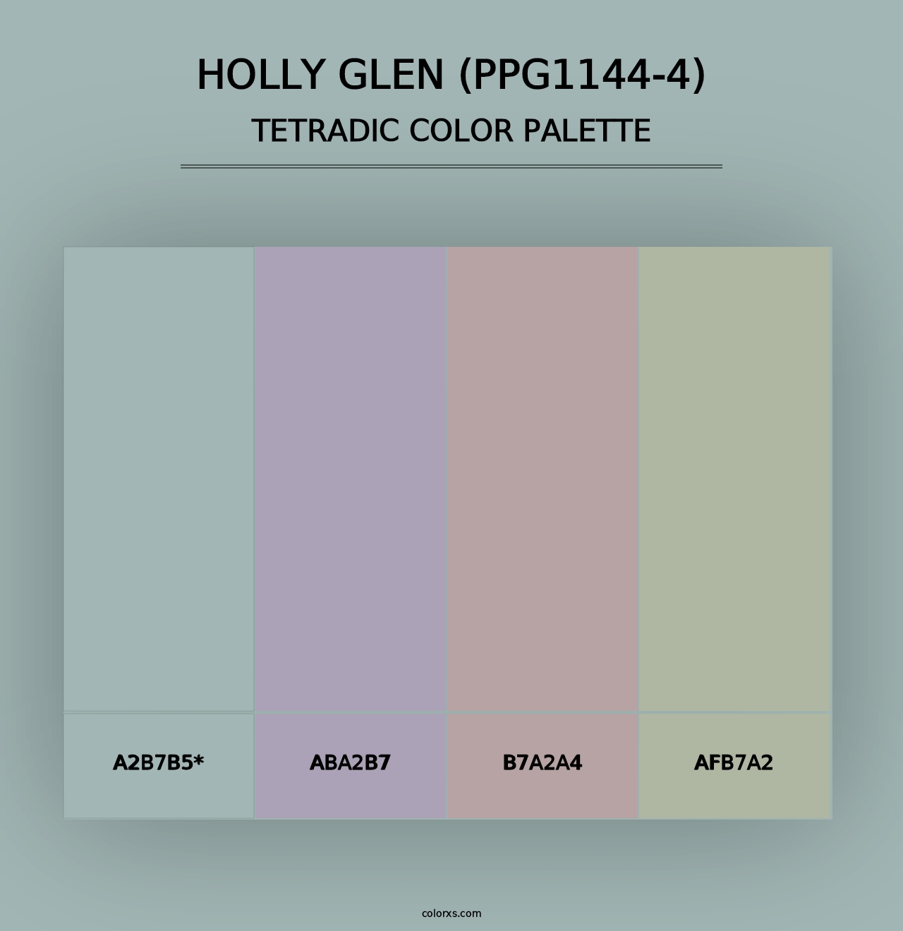 Holly Glen (PPG1144-4) - Tetradic Color Palette