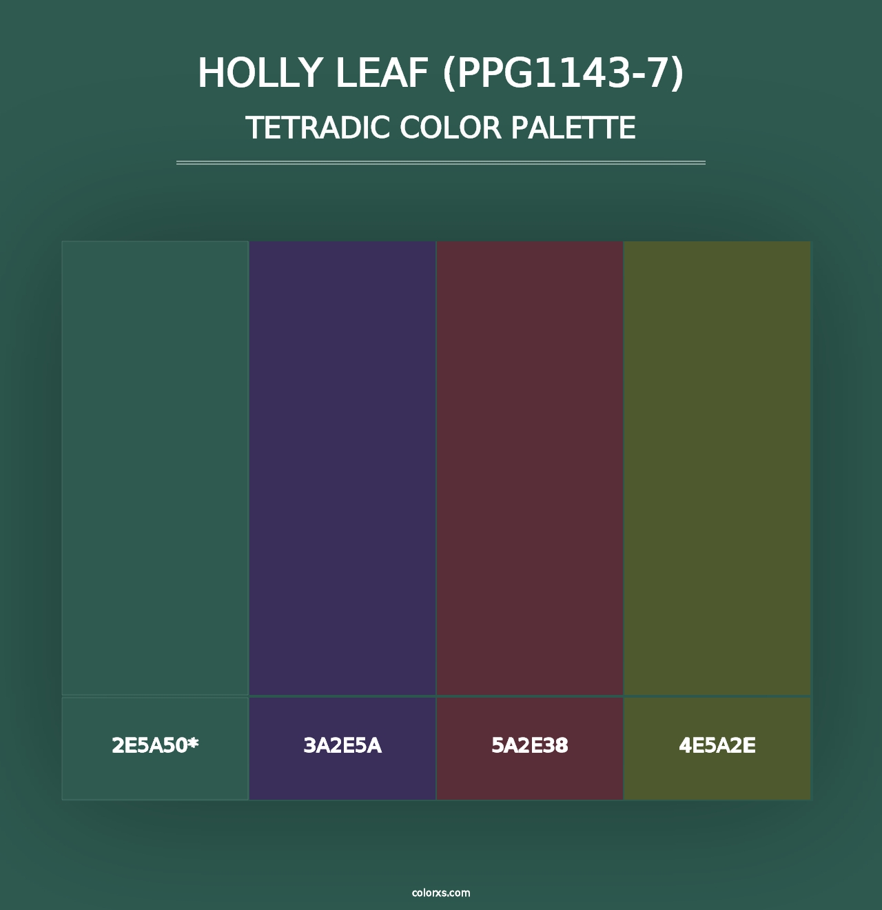 Holly Leaf (PPG1143-7) - Tetradic Color Palette