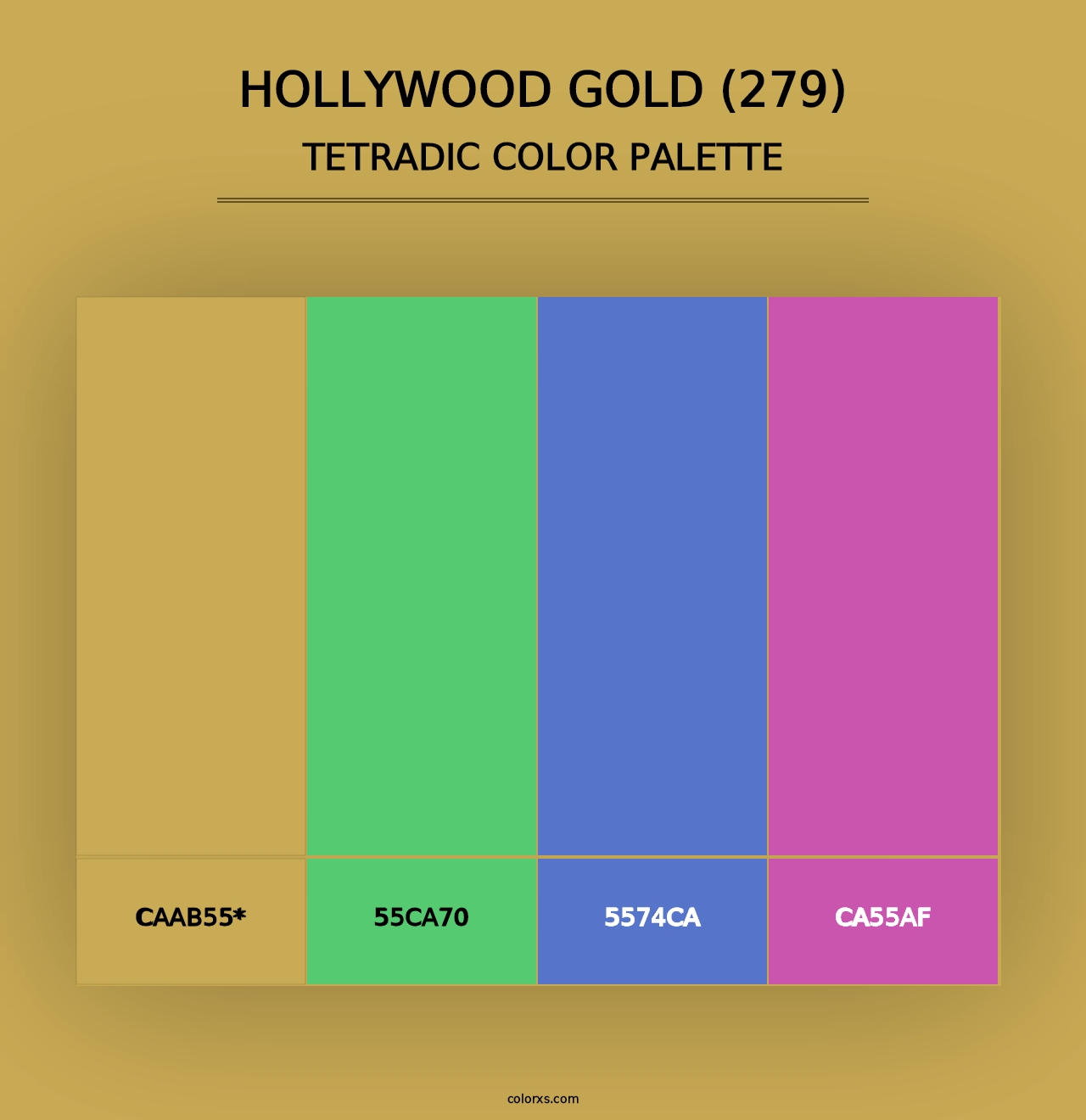 Hollywood Gold (279) - Tetradic Color Palette