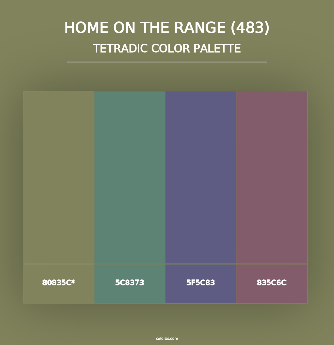 Home on the Range (483) - Tetradic Color Palette