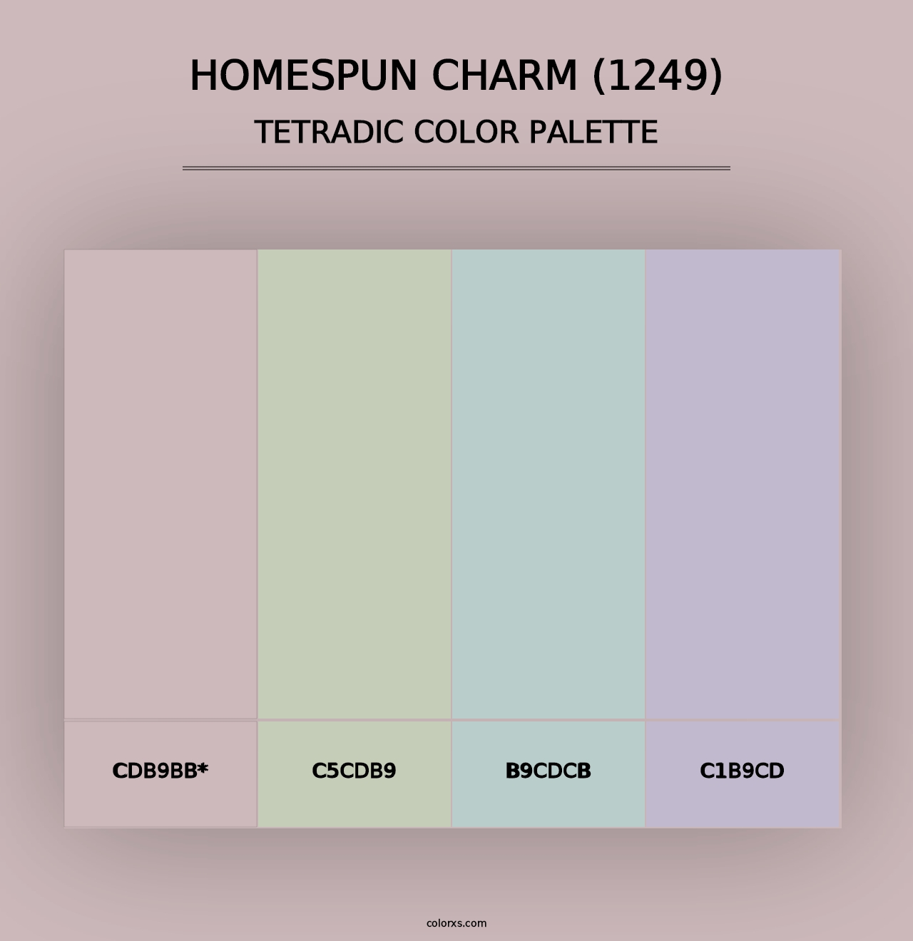 Homespun Charm (1249) - Tetradic Color Palette