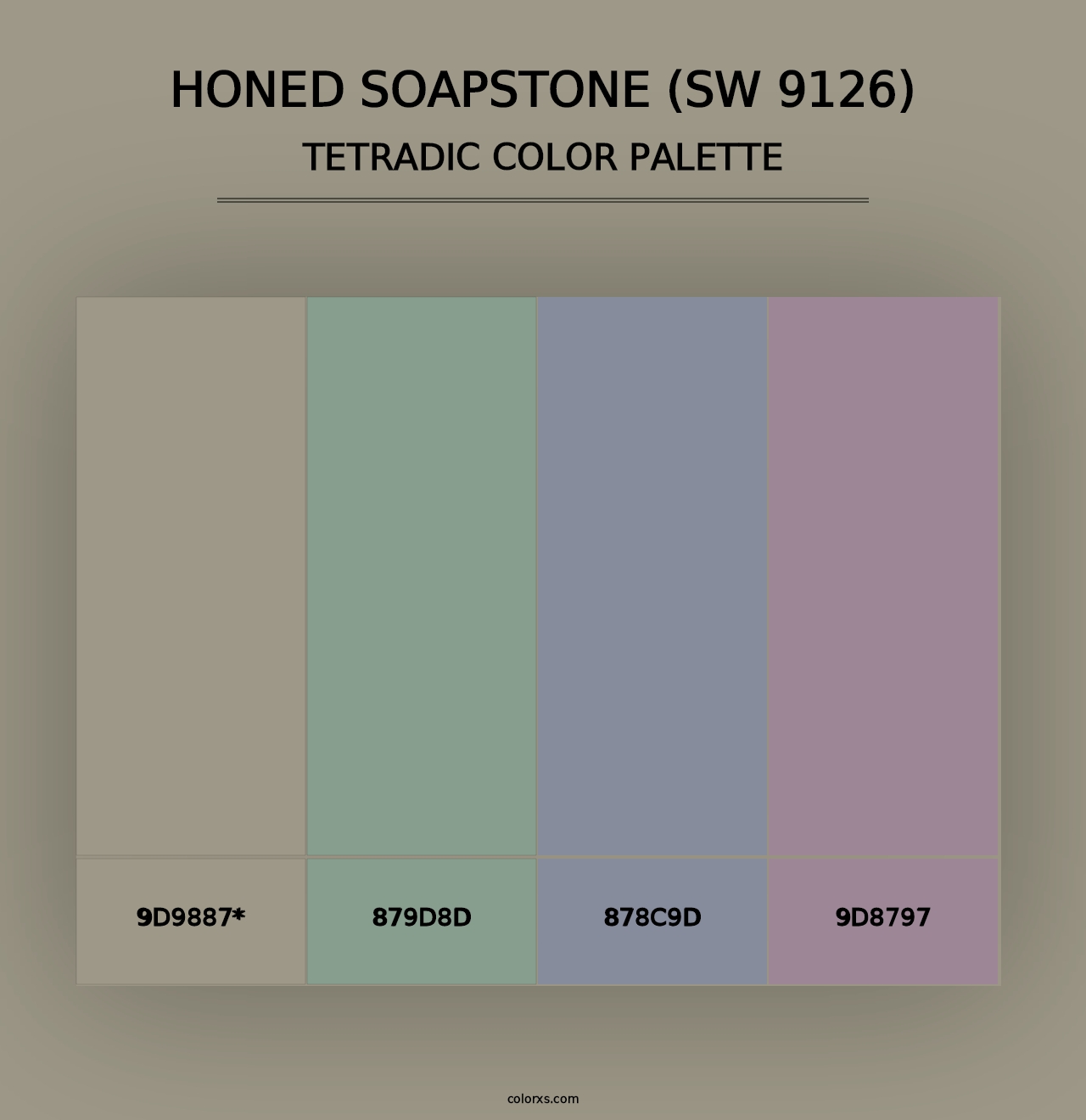 Honed Soapstone (SW 9126) - Tetradic Color Palette