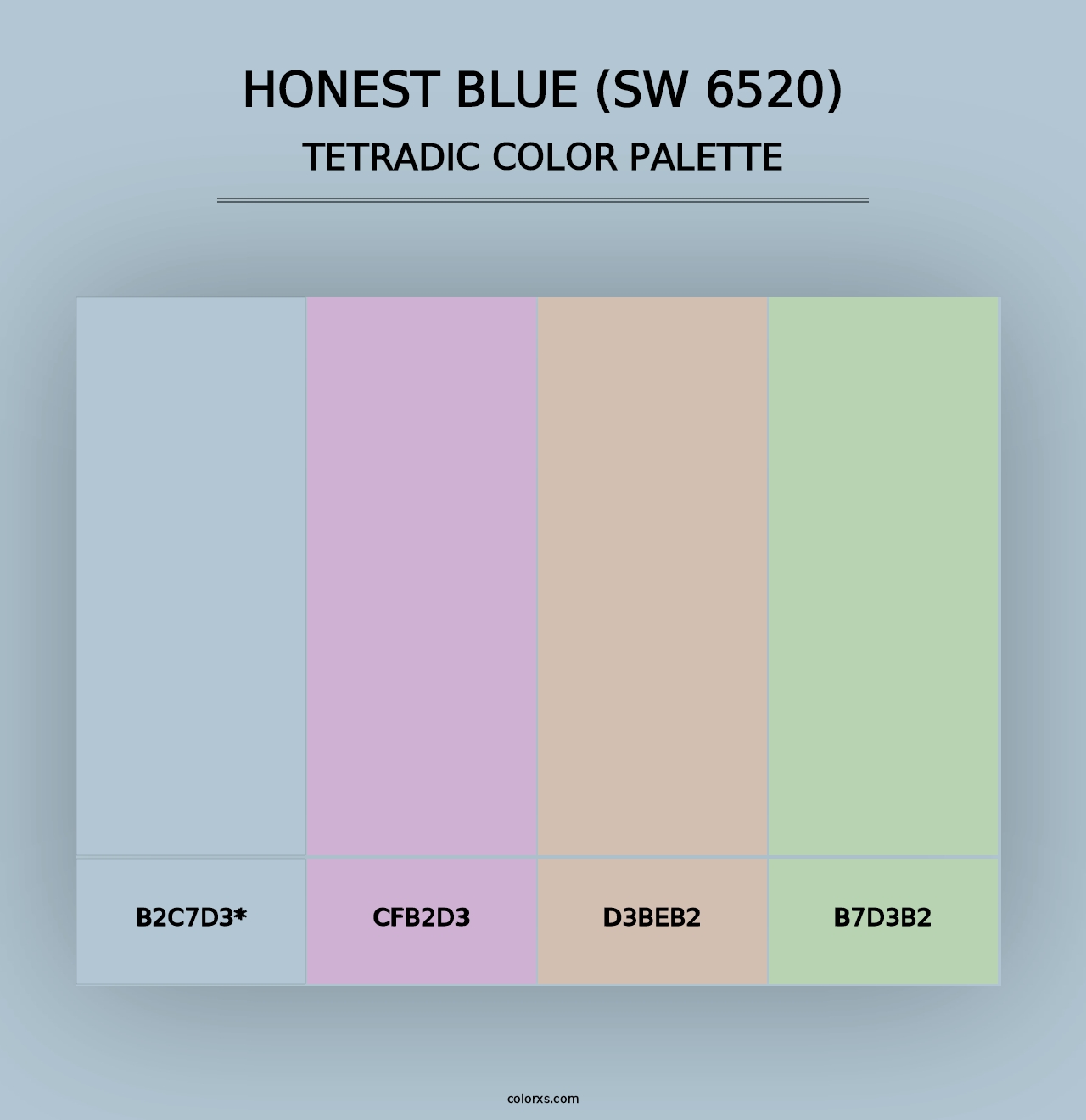 Honest Blue (SW 6520) - Tetradic Color Palette