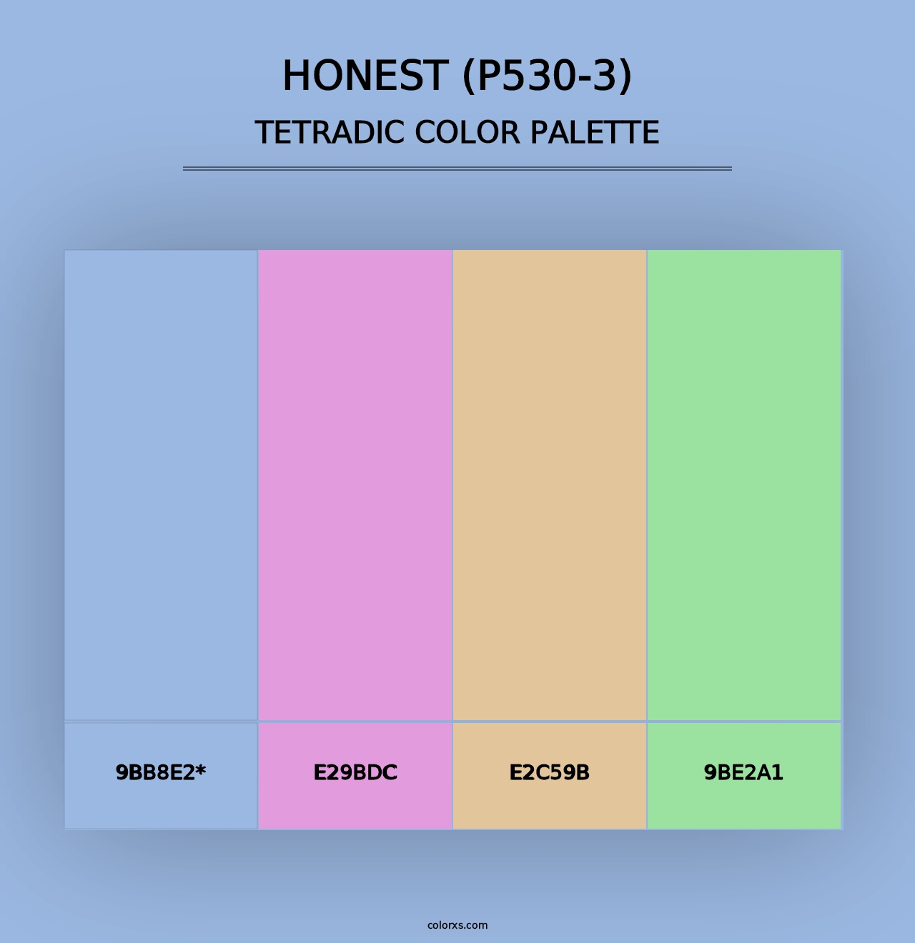 Honest (P530-3) - Tetradic Color Palette