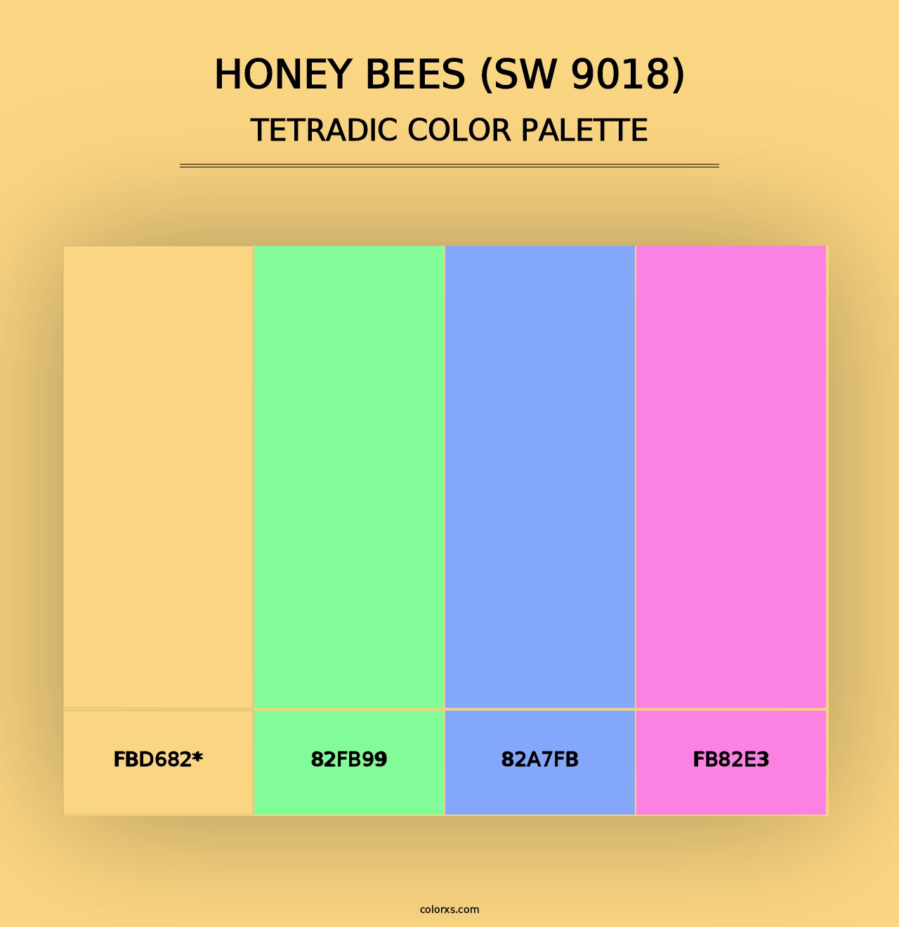 Honey Bees (SW 9018) - Tetradic Color Palette