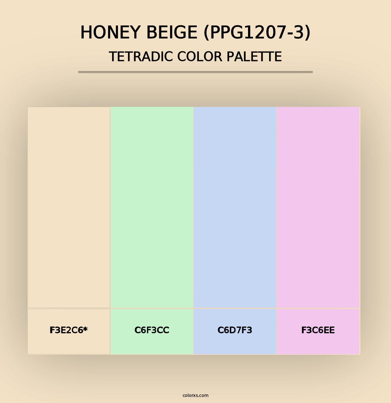 Honey Beige (PPG1207-3) - Tetradic Color Palette