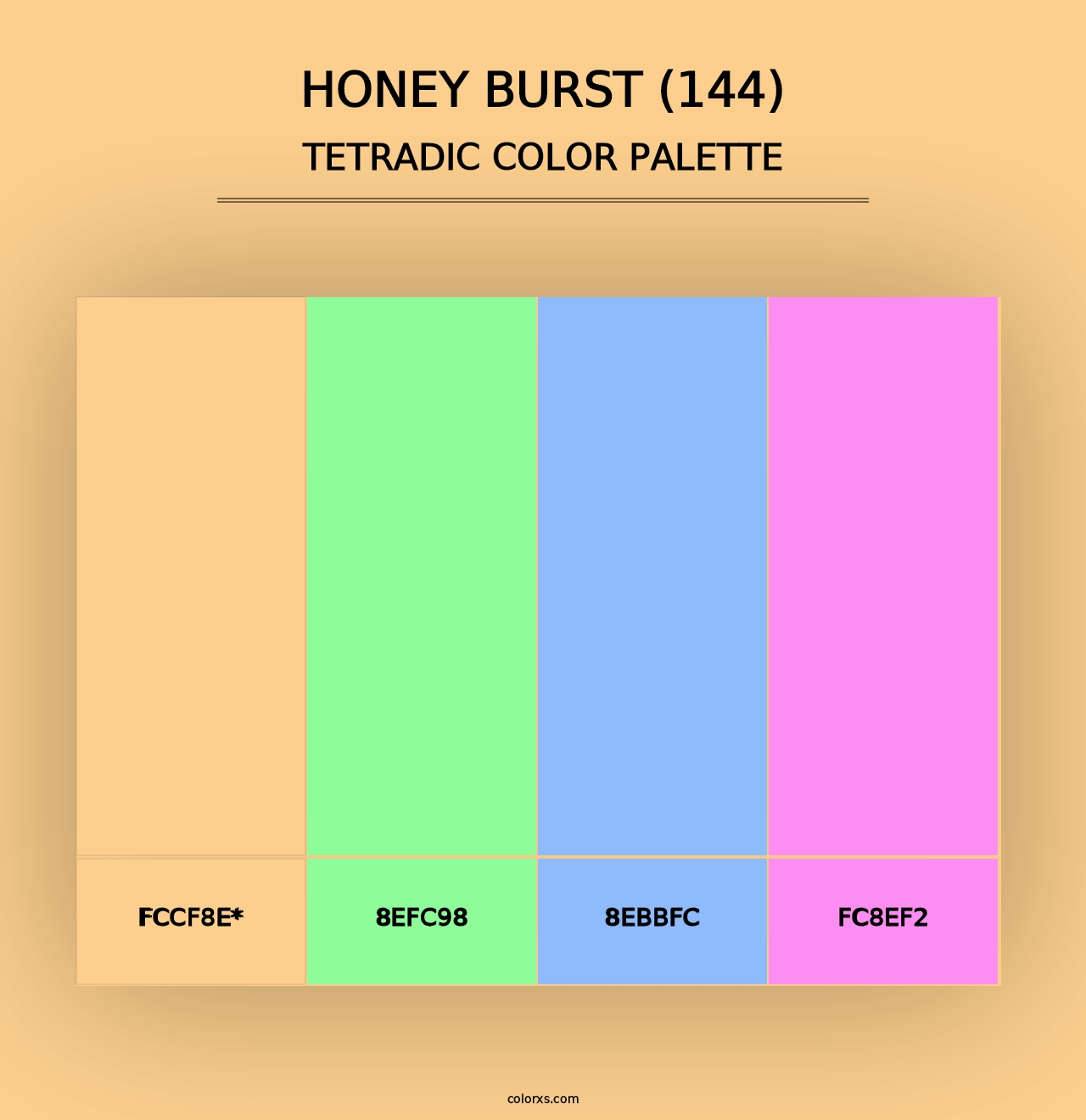 Honey Burst (144) - Tetradic Color Palette