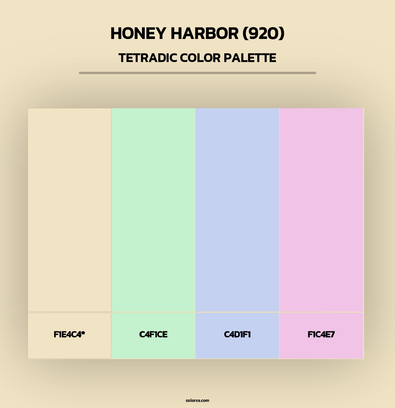 Honey Harbor (920) - Tetradic Color Palette