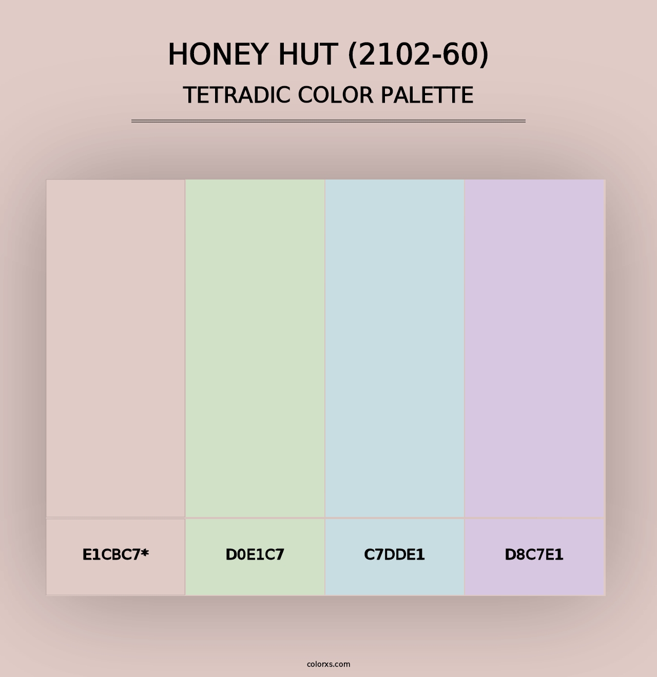 Honey Hut (2102-60) - Tetradic Color Palette