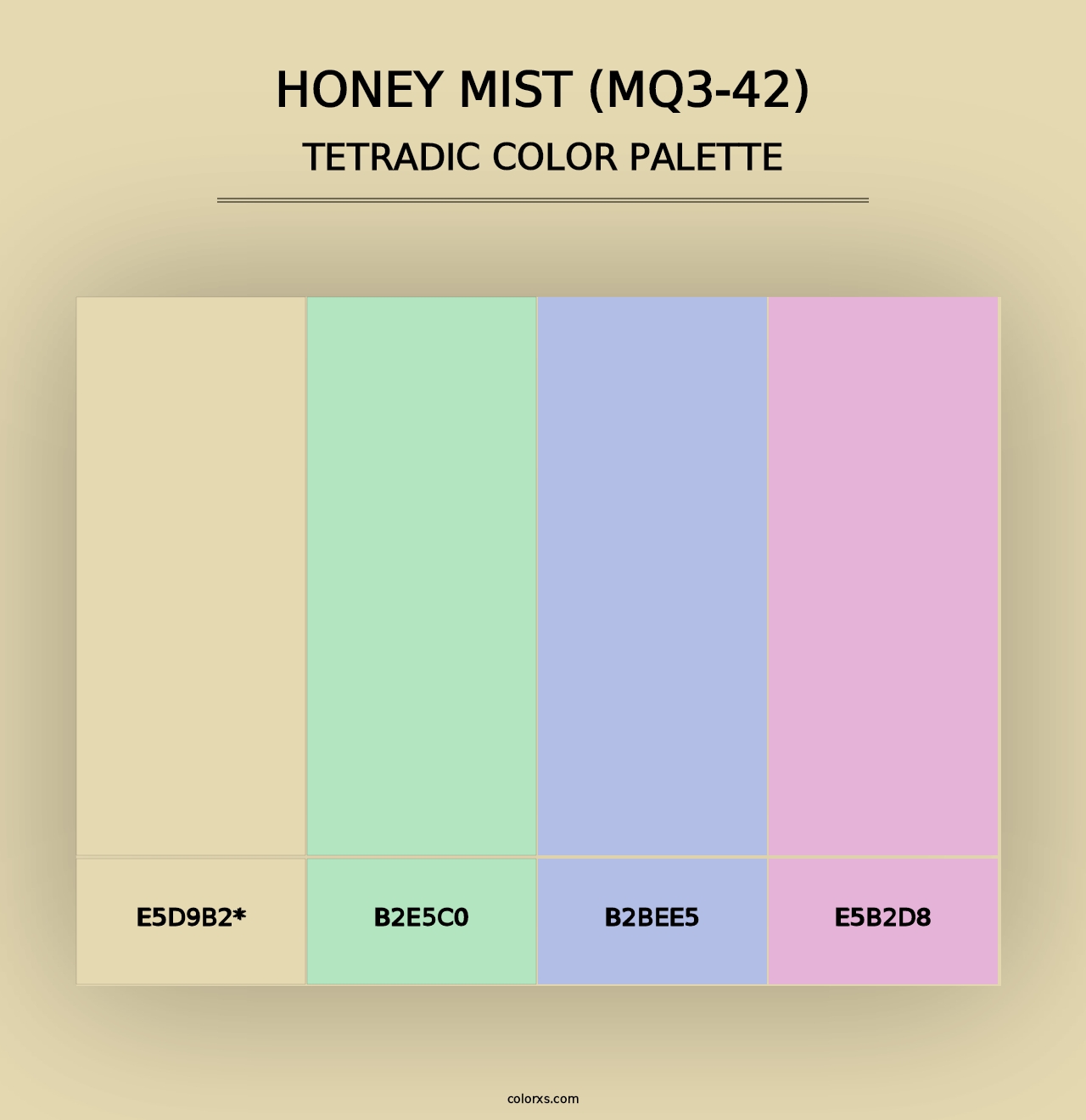 Honey Mist (MQ3-42) - Tetradic Color Palette