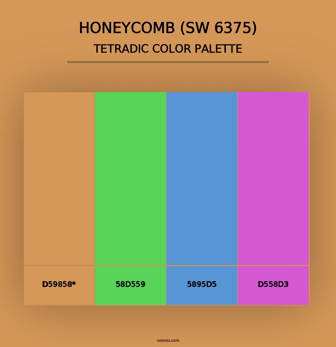 Honeycomb (SW 6375) - Tetradic Color Palette