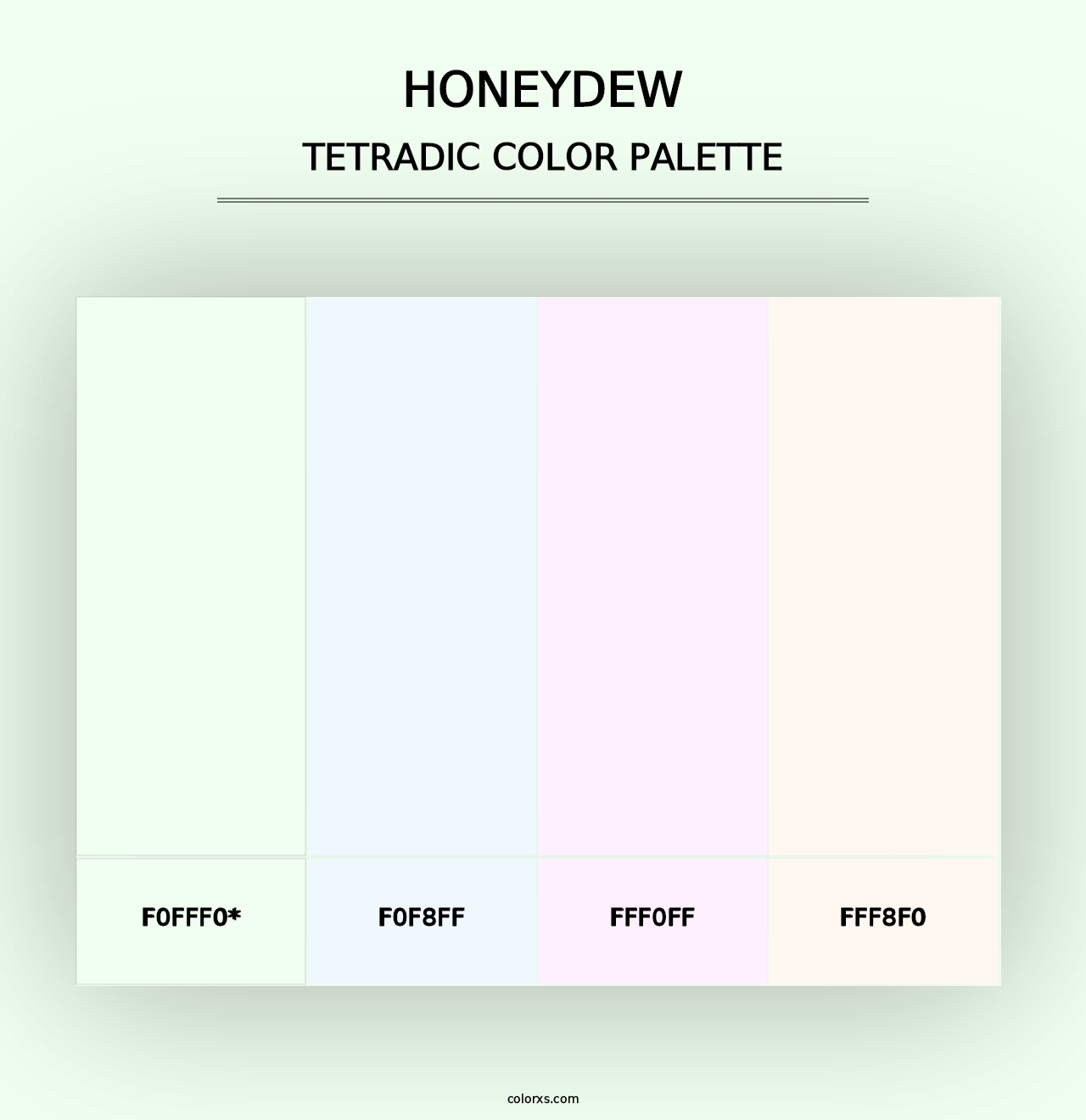 Honeydew - Tetradic Color Palette