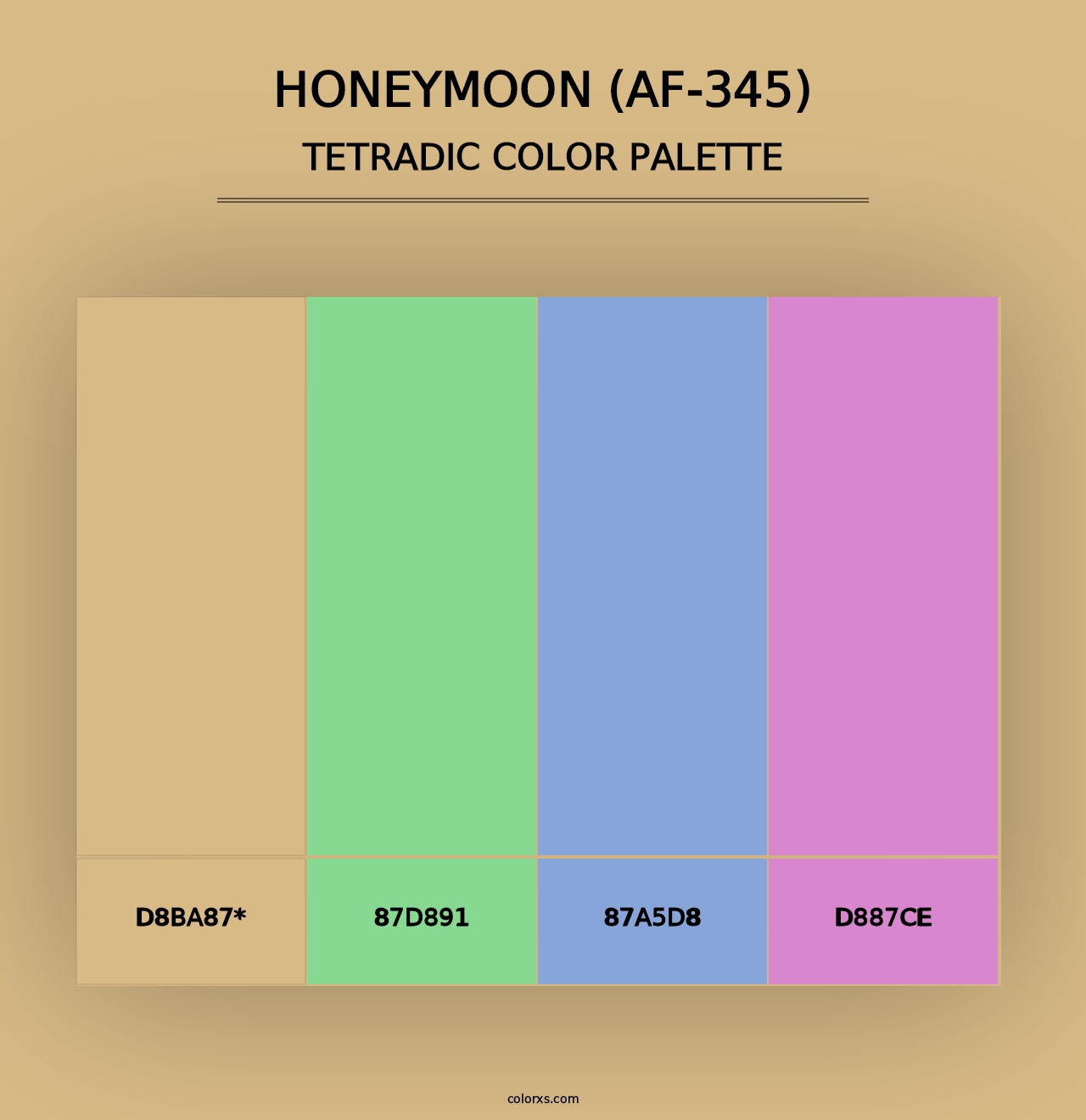 Honeymoon (AF-345) - Tetradic Color Palette