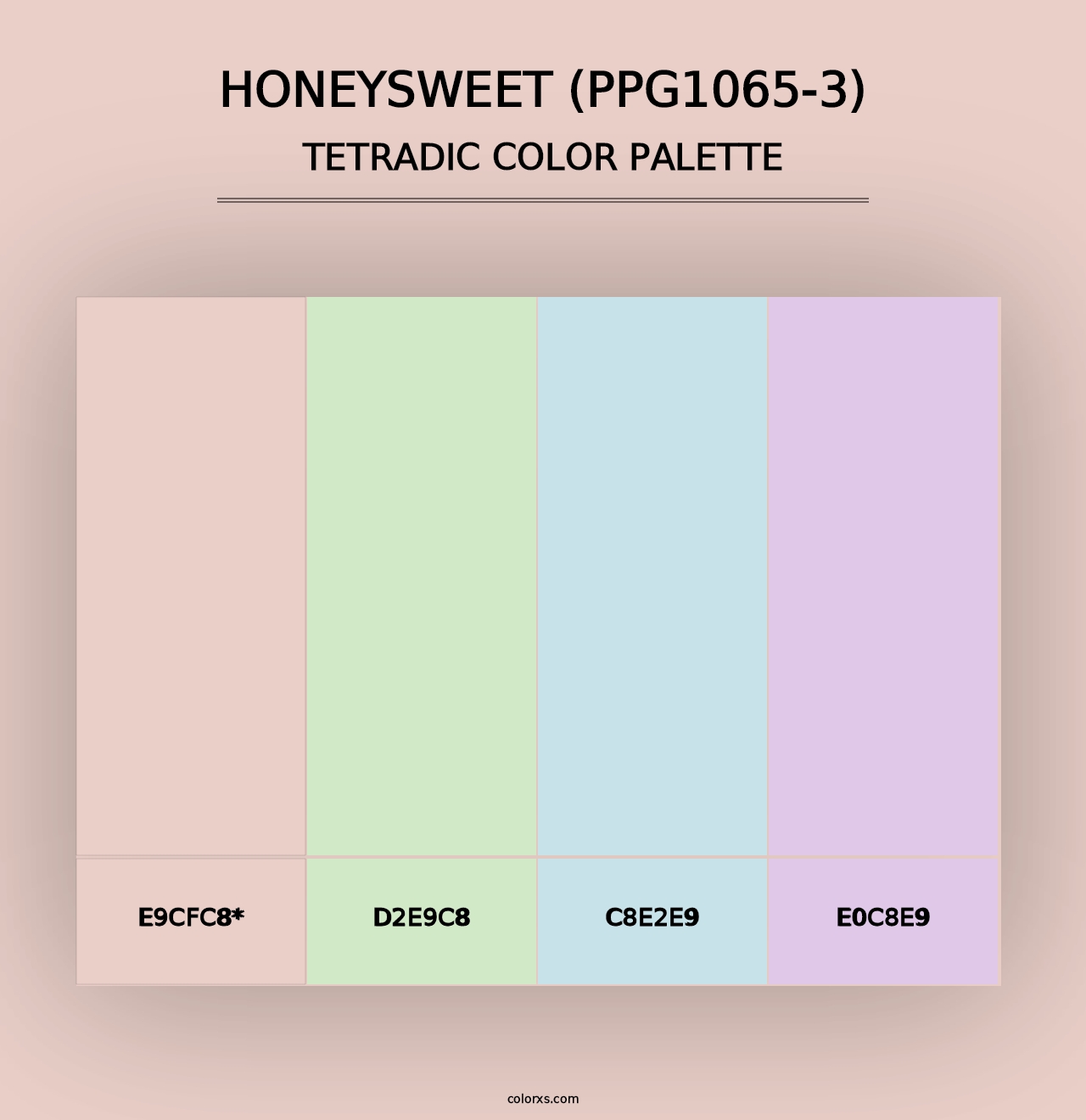 Honeysweet (PPG1065-3) - Tetradic Color Palette