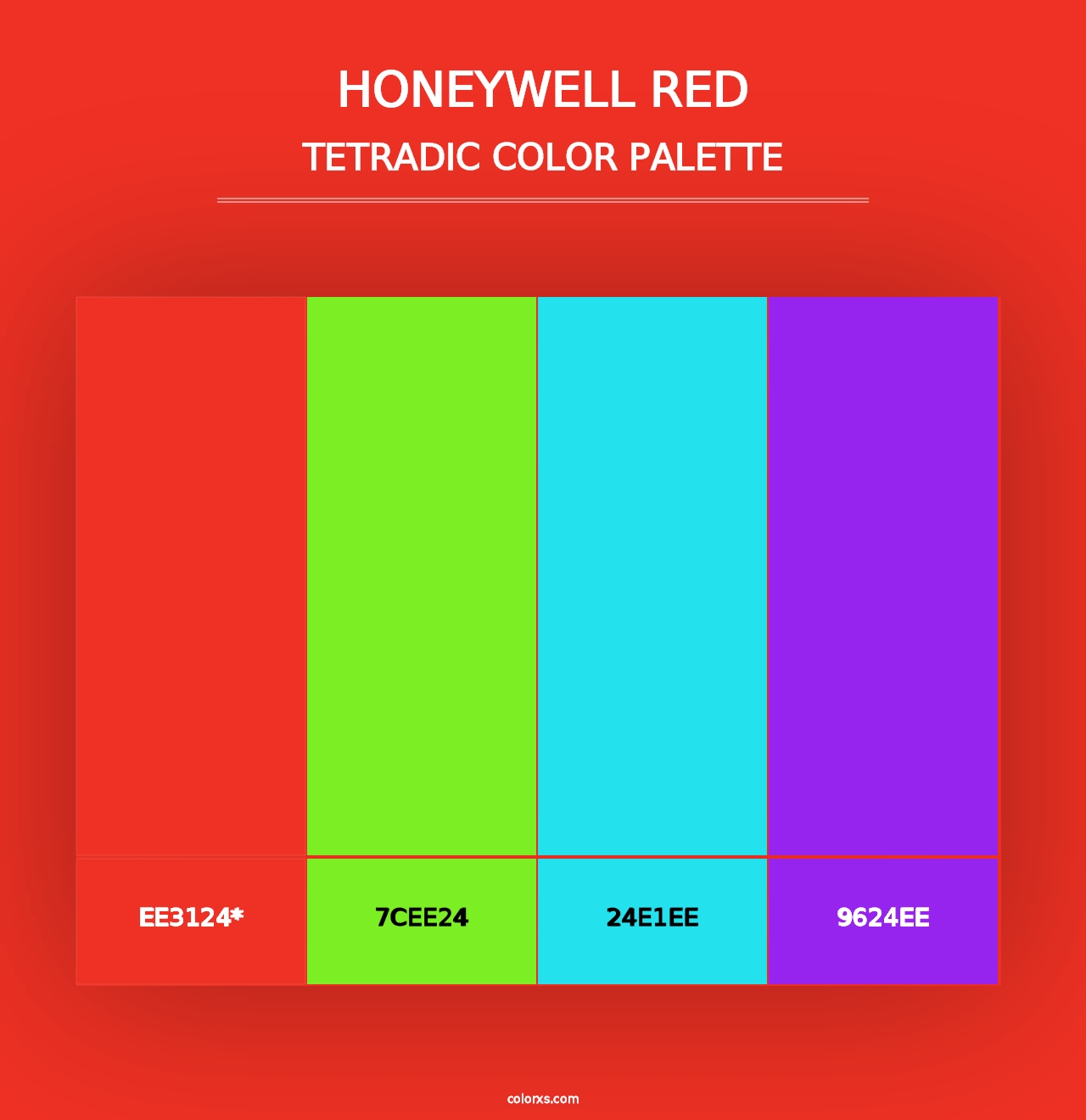 Honeywell Red - Tetradic Color Palette