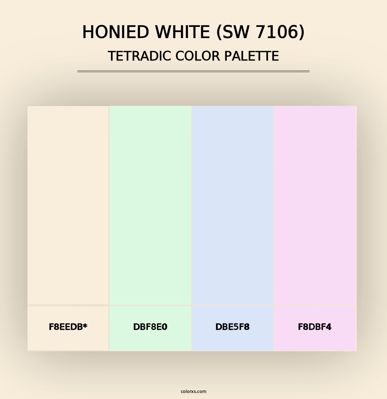 Honied White (SW 7106) - Tetradic Color Palette