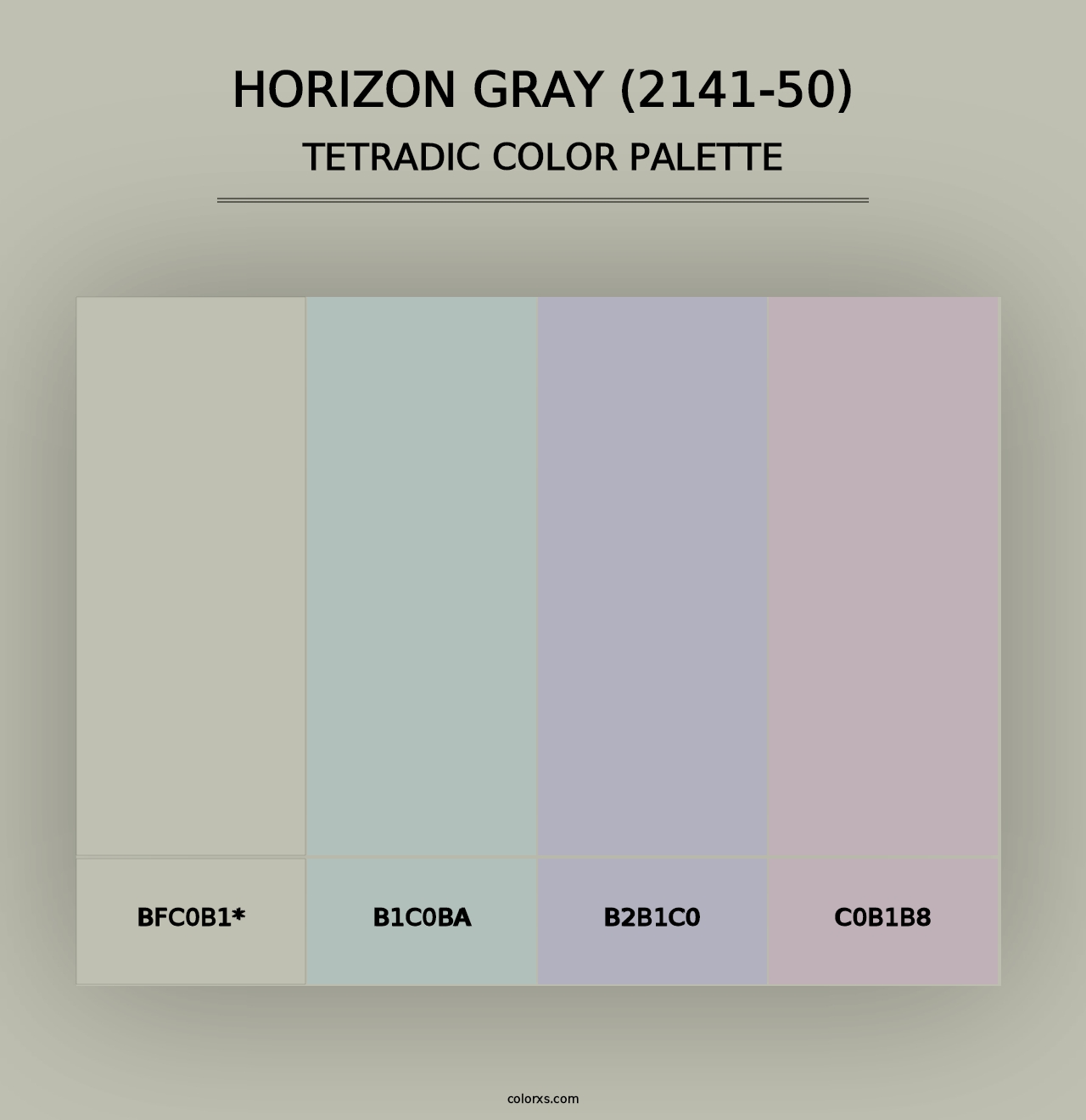 Horizon Gray (2141-50) - Tetradic Color Palette