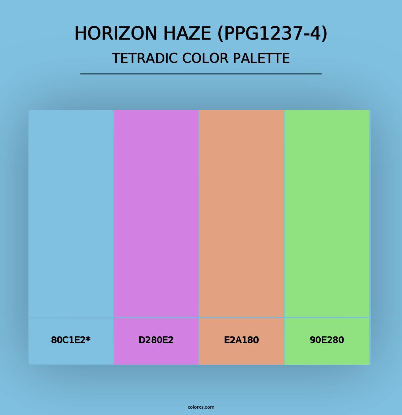 Horizon Haze (PPG1237-4) - Tetradic Color Palette