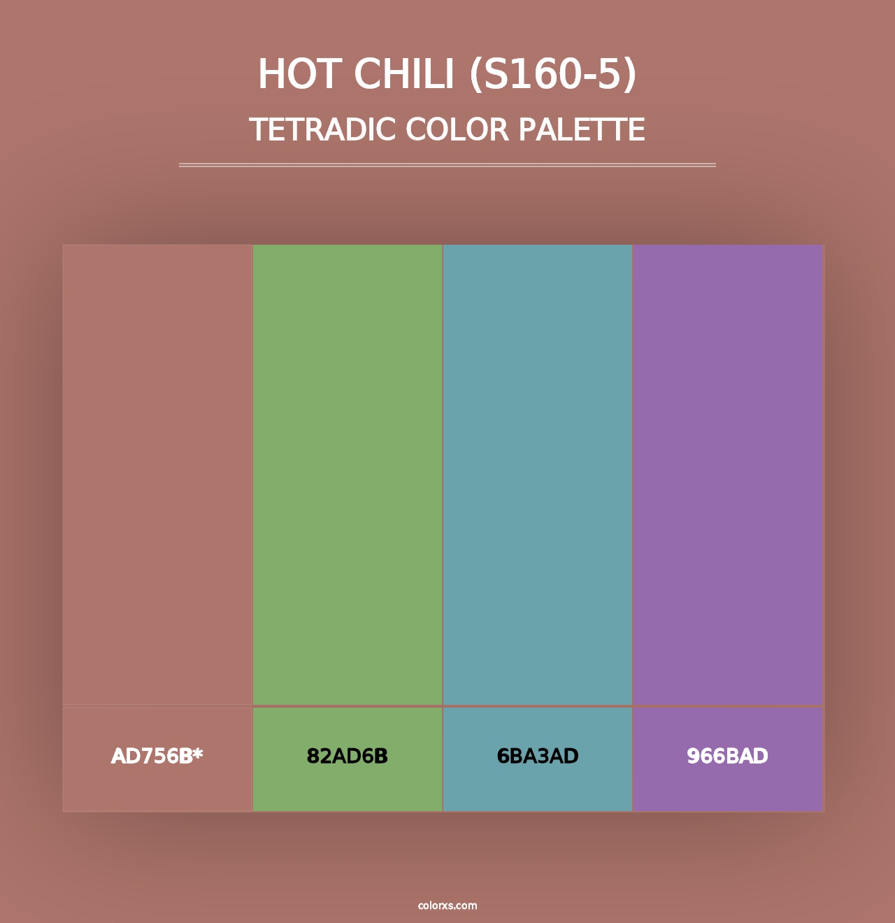 Hot Chili (S160-5) - Tetradic Color Palette