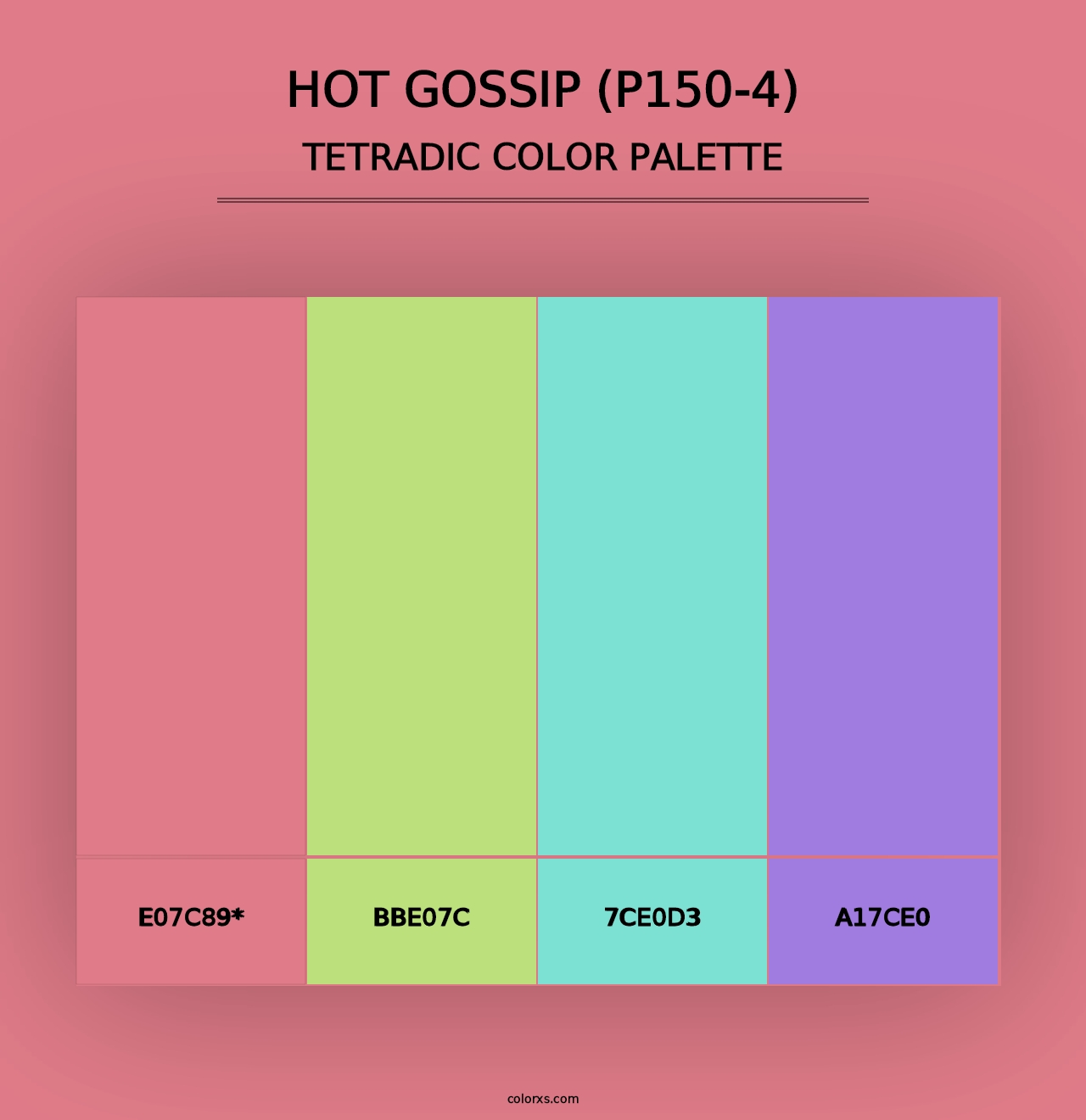 Hot Gossip (P150-4) - Tetradic Color Palette