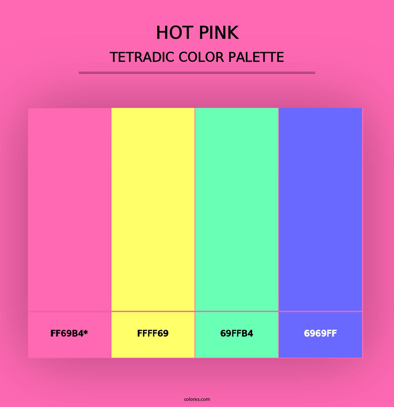 Hot Pink - Tetradic Color Palette