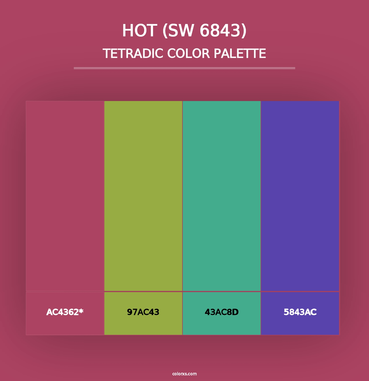 Hot (SW 6843) - Tetradic Color Palette