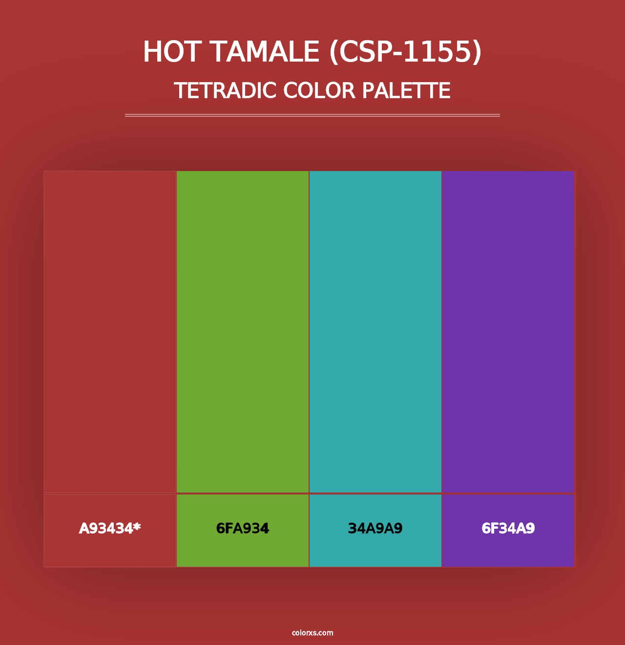 Hot Tamale (CSP-1155) - Tetradic Color Palette