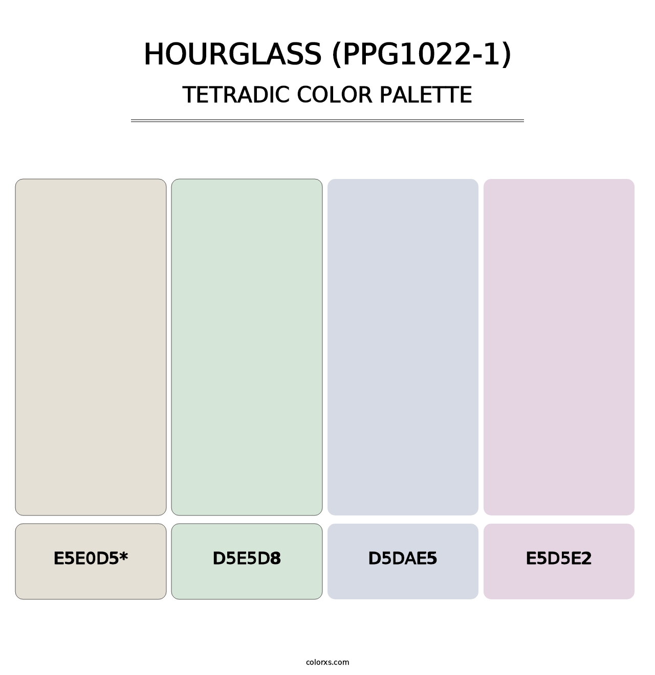 Hourglass (PPG1022-1) - Tetradic Color Palette