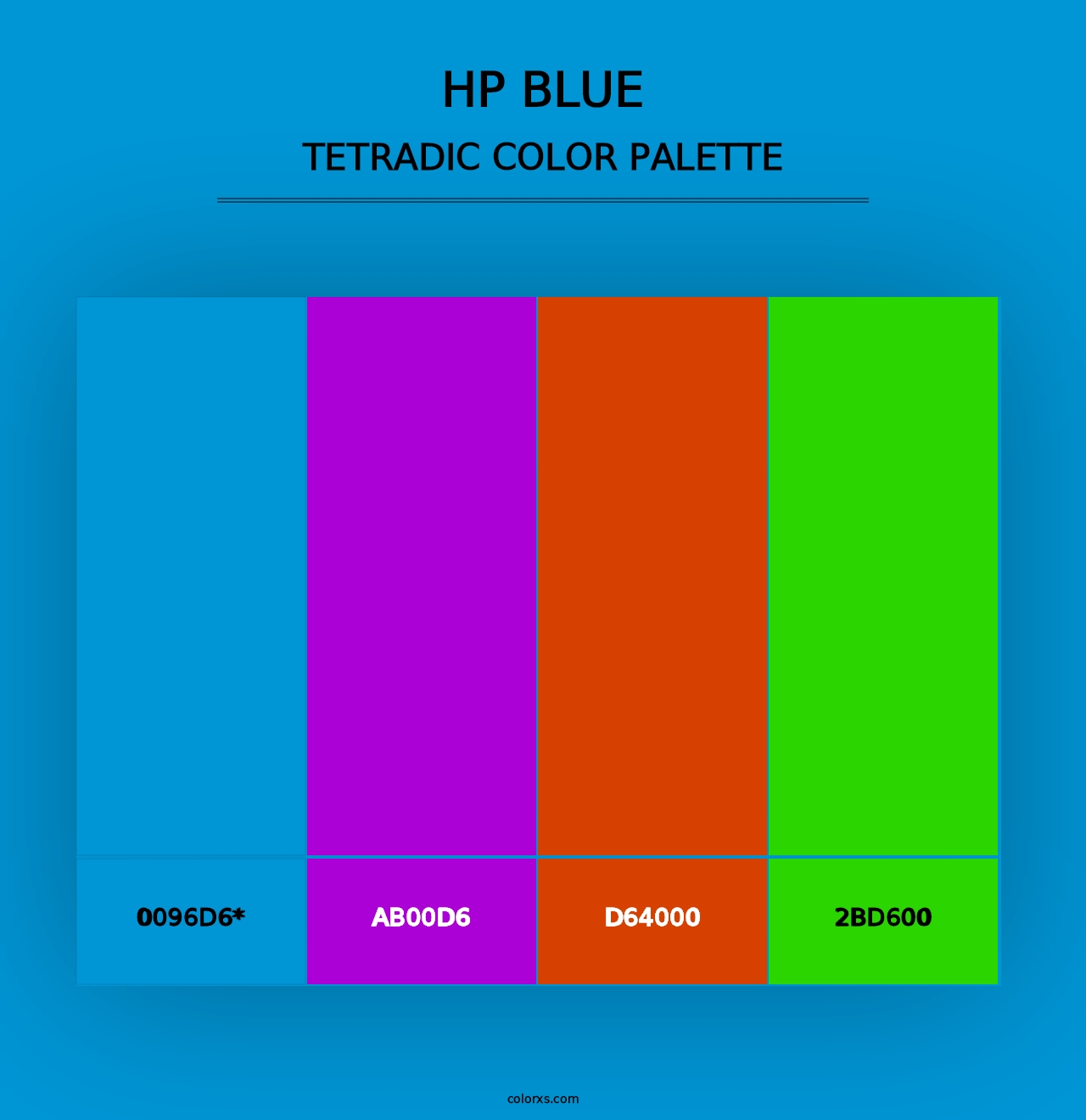 HP Blue - Tetradic Color Palette