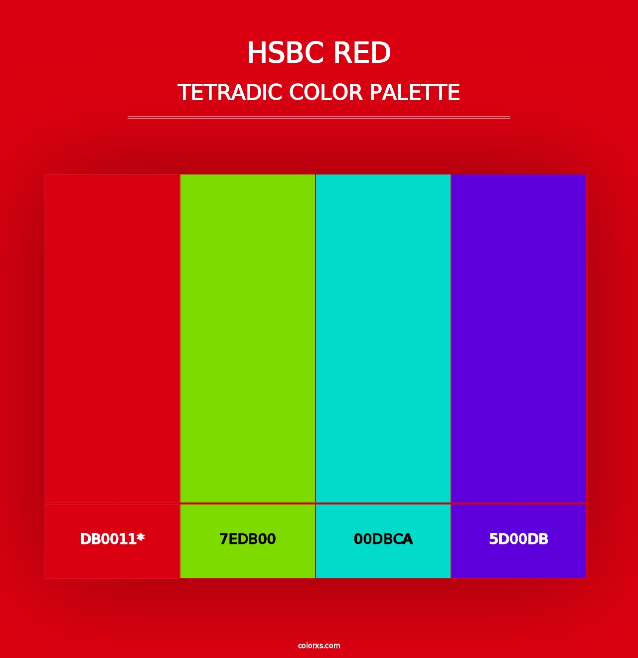 HSBC Red - Tetradic Color Palette