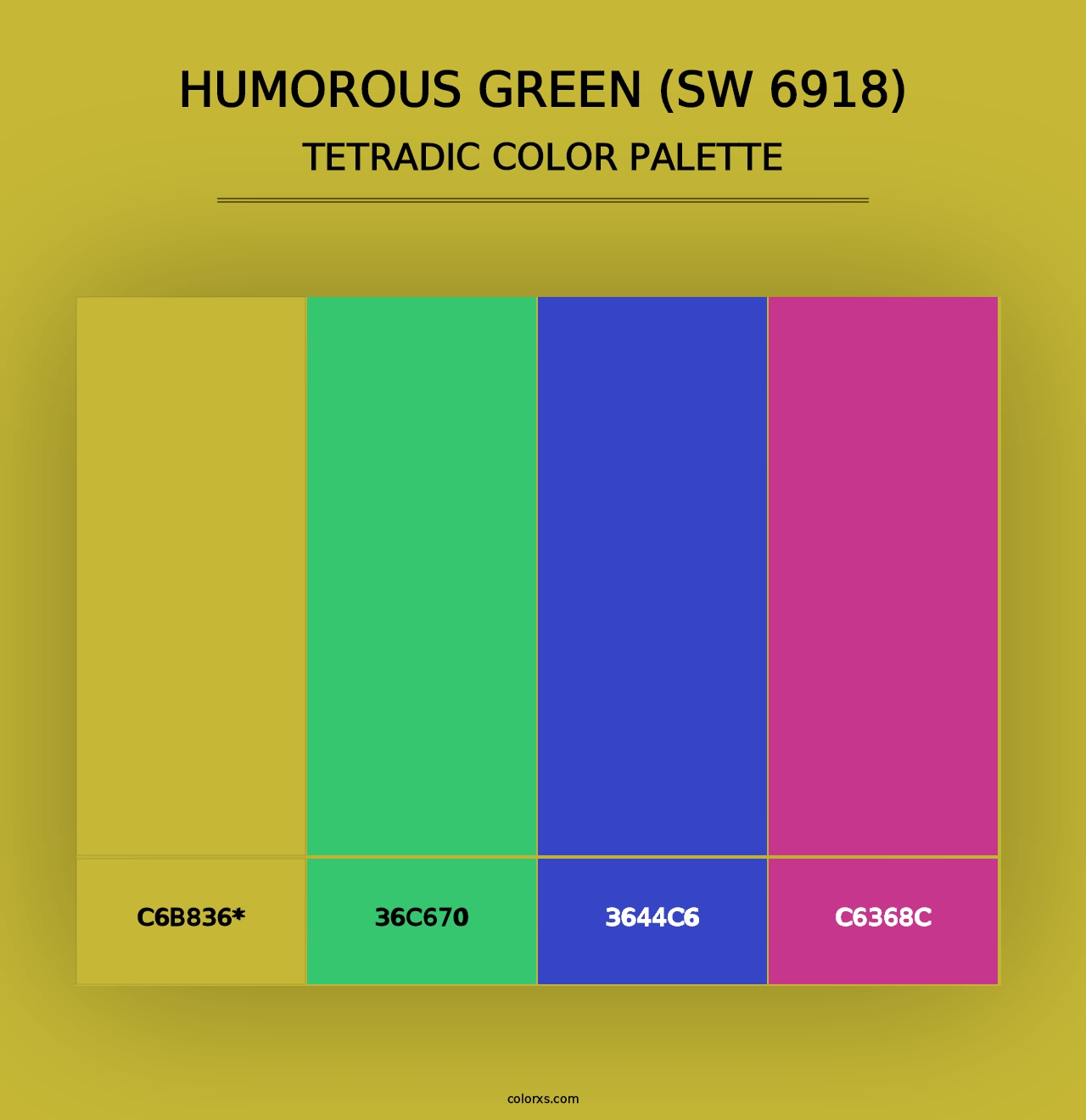 Humorous Green (SW 6918) - Tetradic Color Palette