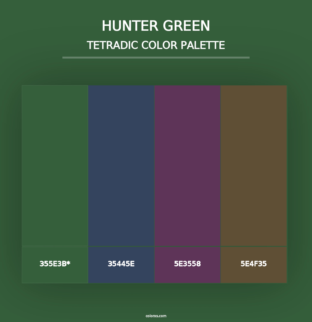 Hunter Green - Tetradic Color Palette