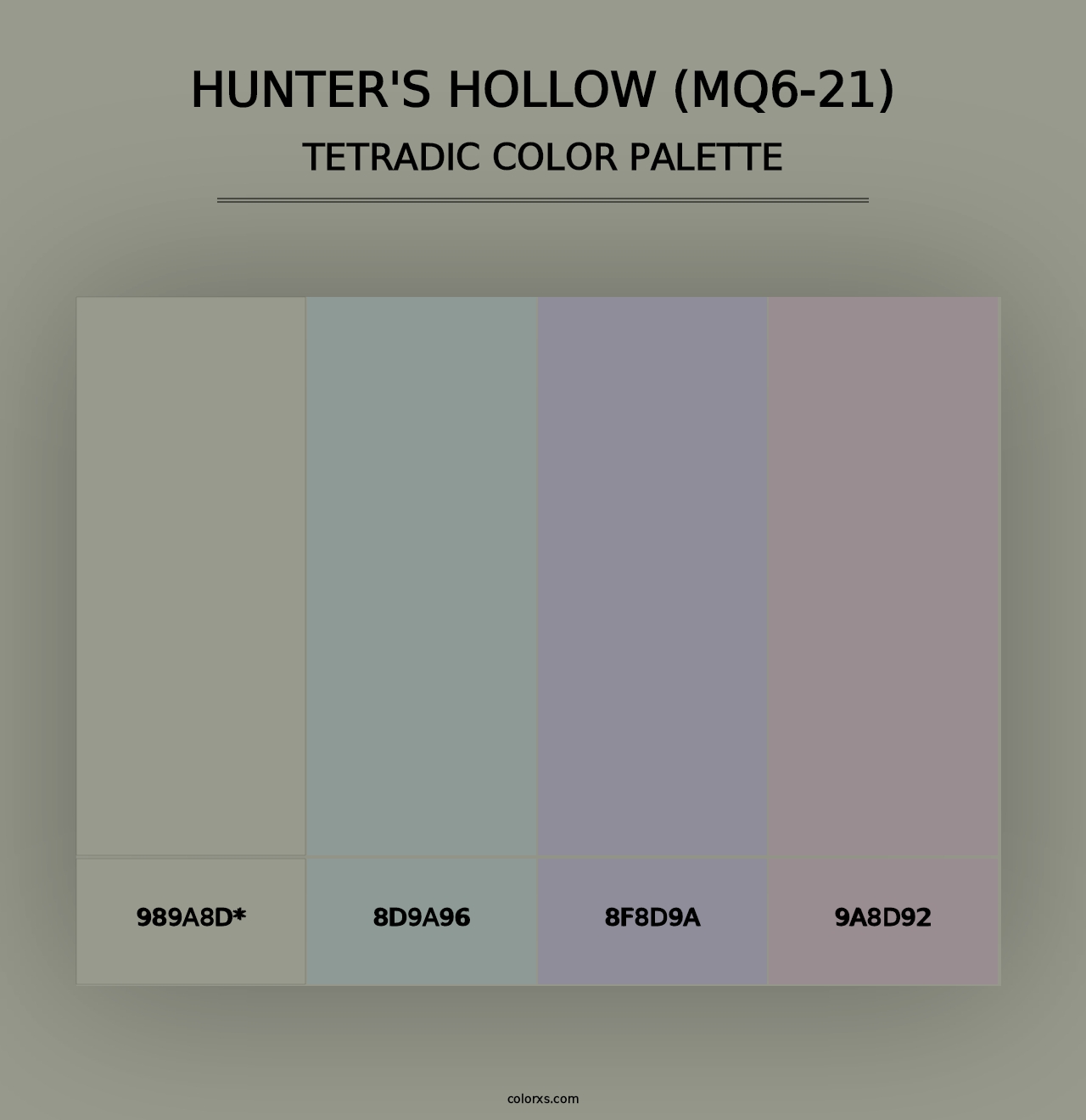 Hunter'S Hollow (MQ6-21) - Tetradic Color Palette