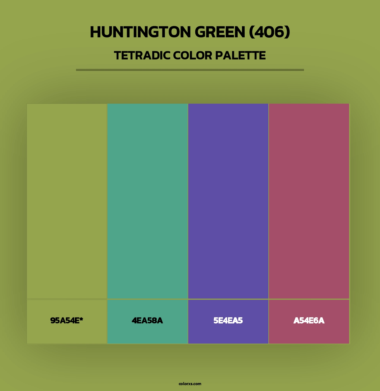 Huntington Green (406) - Tetradic Color Palette