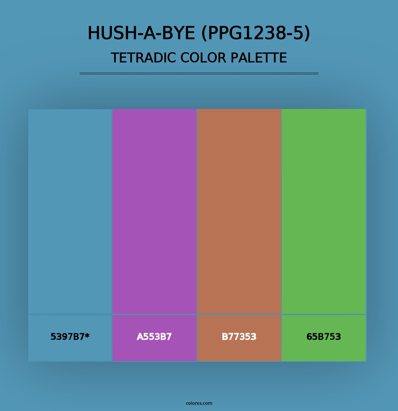 Hush-A-Bye (PPG1238-5) - Tetradic Color Palette