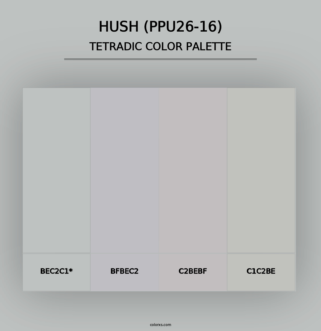 Hush (PPU26-16) - Tetradic Color Palette