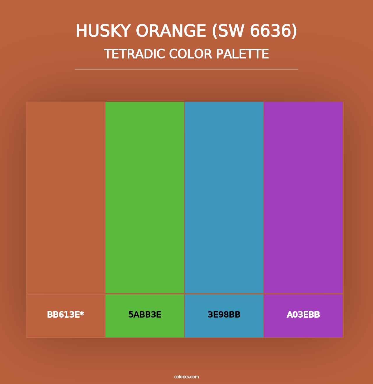 Husky Orange (SW 6636) - Tetradic Color Palette