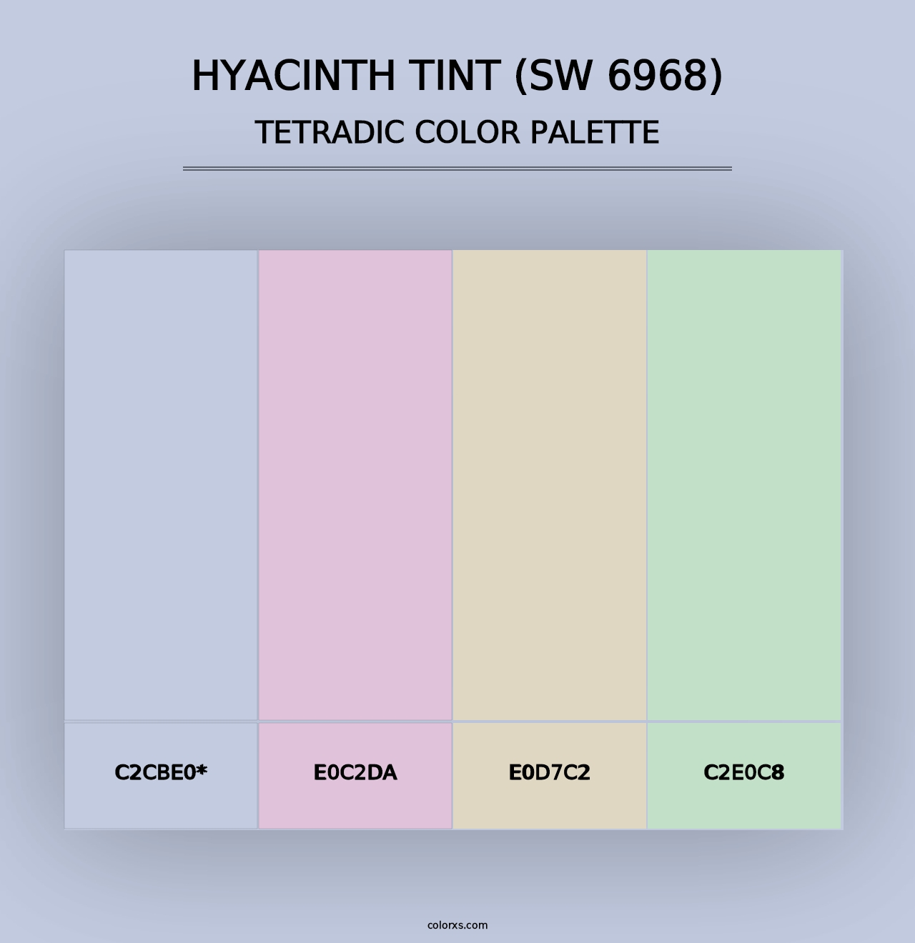 Hyacinth Tint (SW 6968) - Tetradic Color Palette