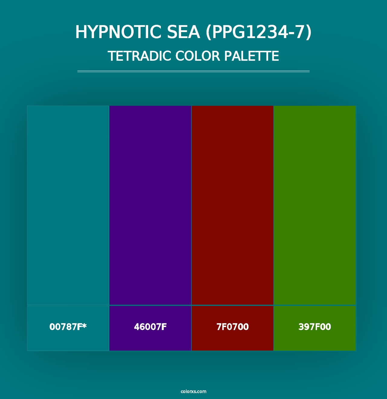 Hypnotic Sea (PPG1234-7) - Tetradic Color Palette