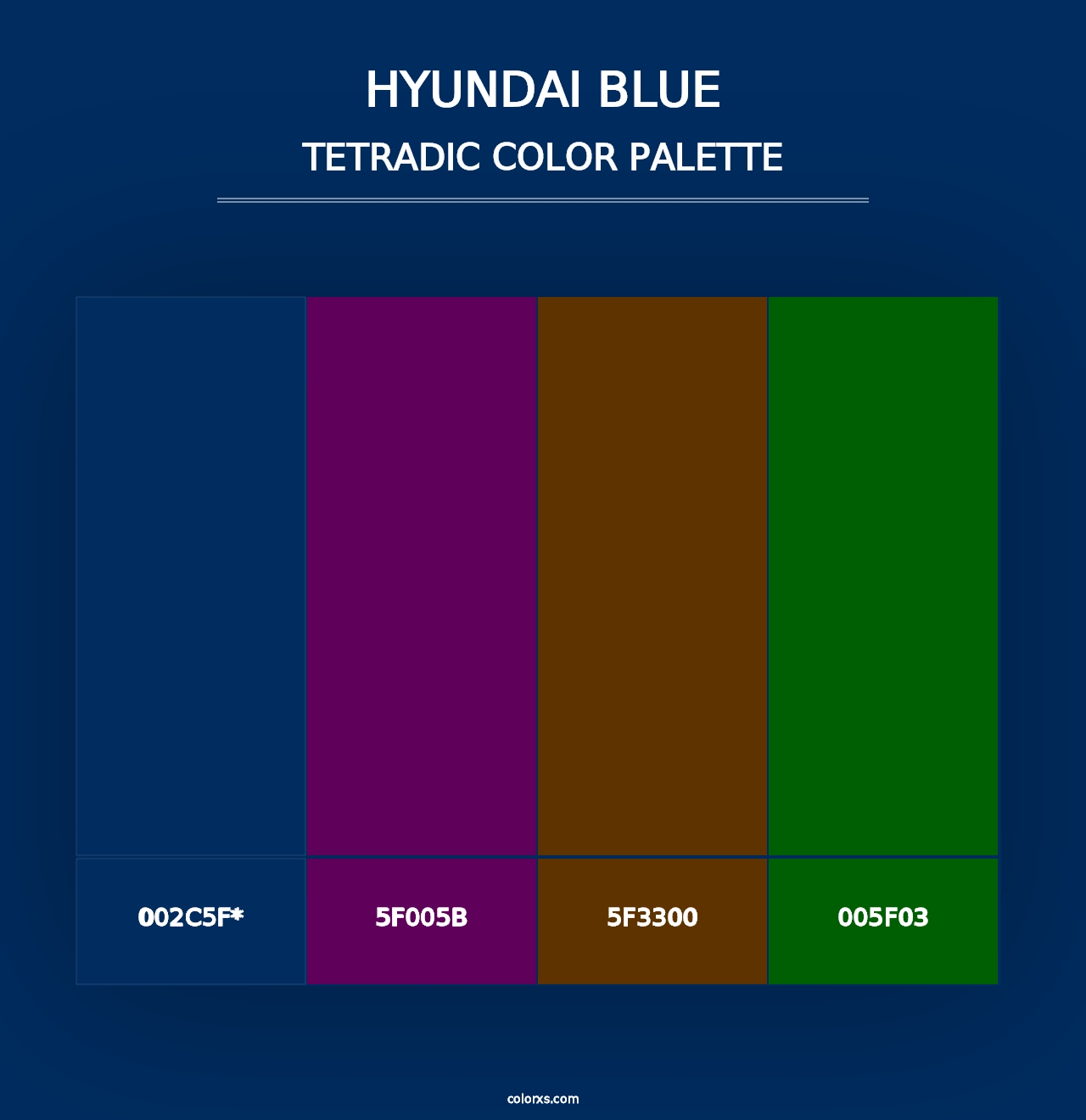 Hyundai Blue - Tetradic Color Palette