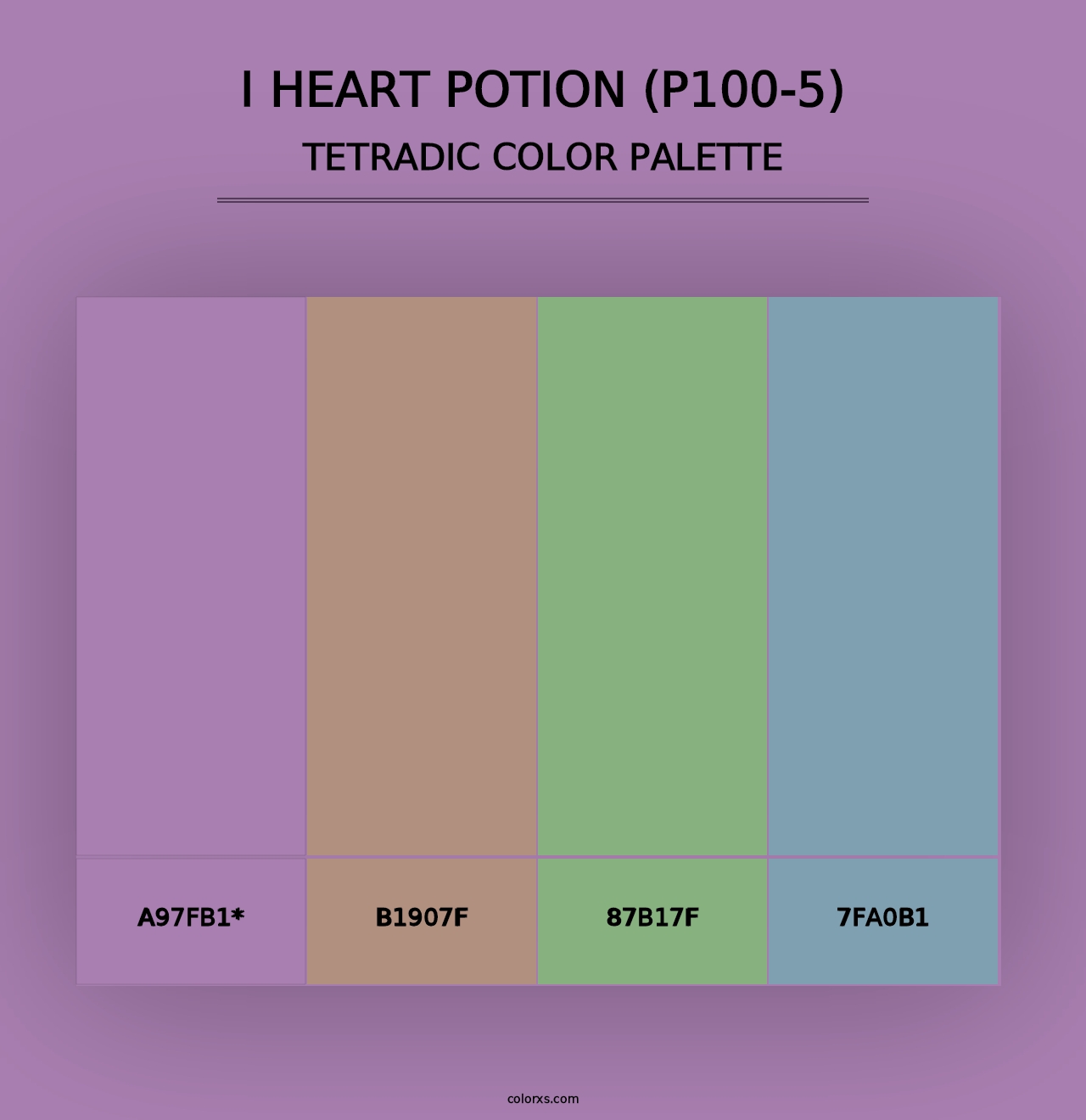 I Heart Potion (P100-5) - Tetradic Color Palette