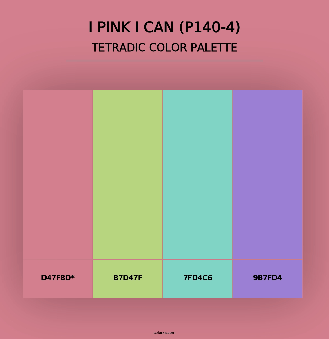 I Pink I Can (P140-4) - Tetradic Color Palette