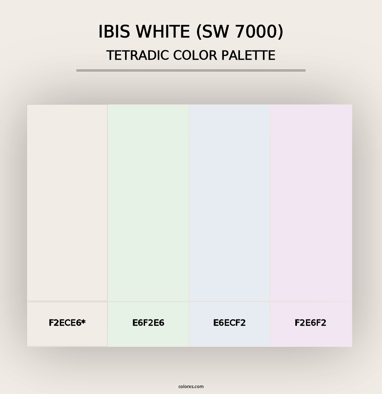 Ibis White (SW 7000) - Tetradic Color Palette