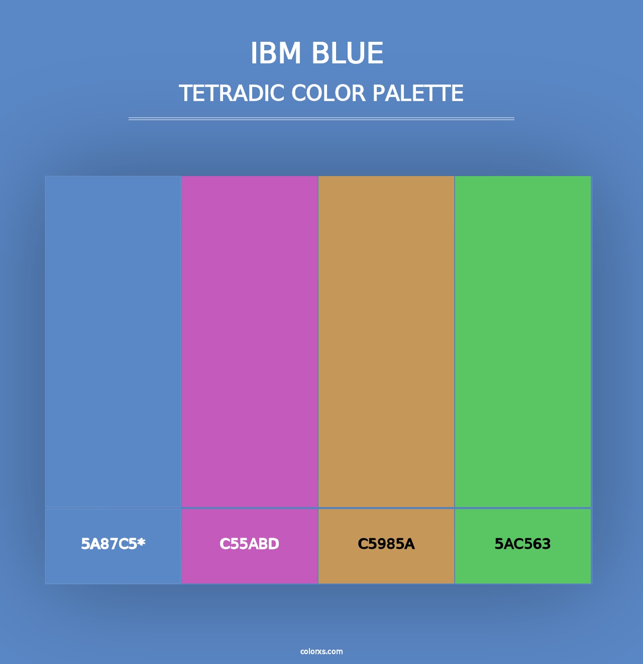 IBM Blue  - Tetradic Color Palette