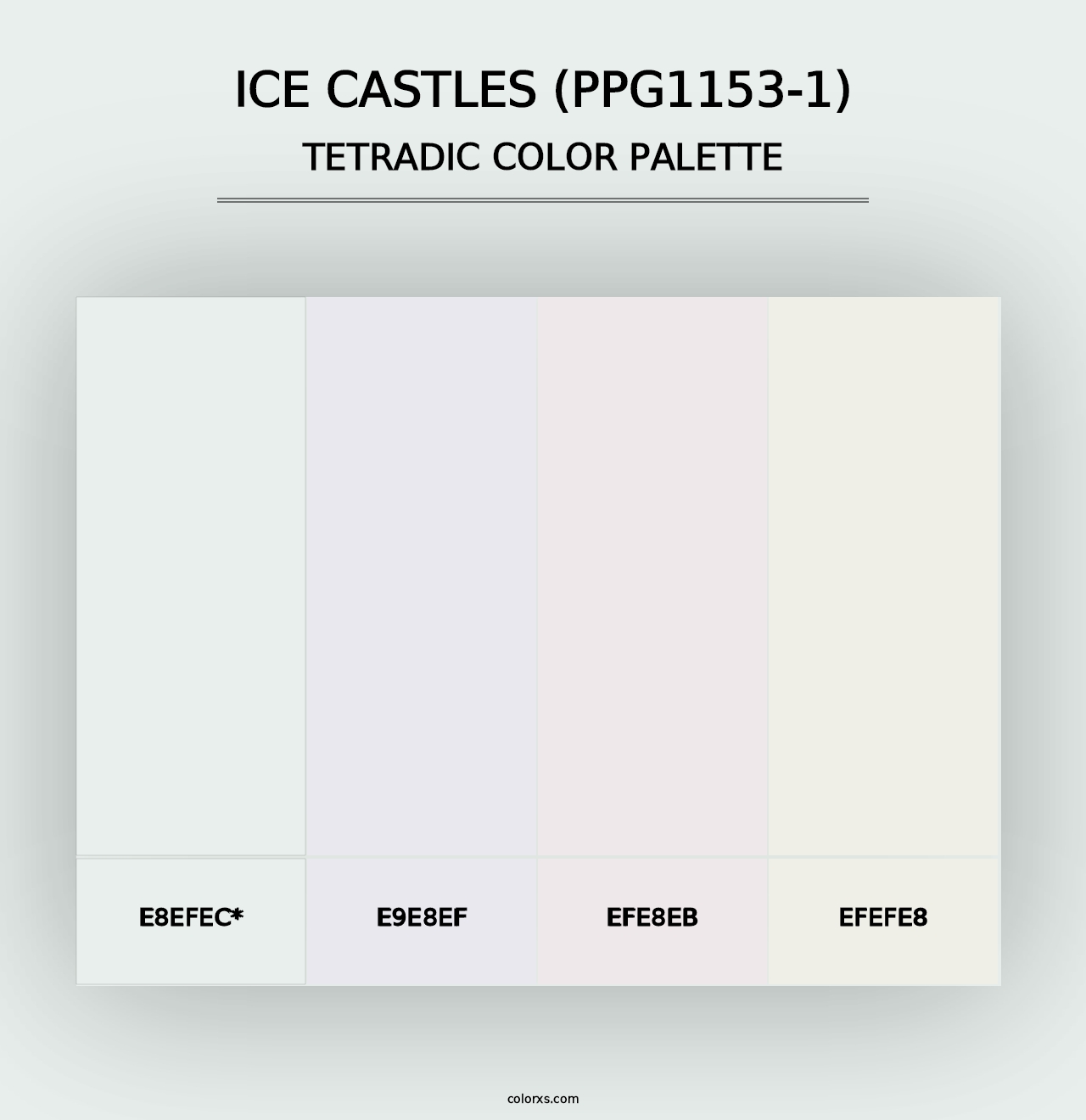 Ice Castles (PPG1153-1) - Tetradic Color Palette