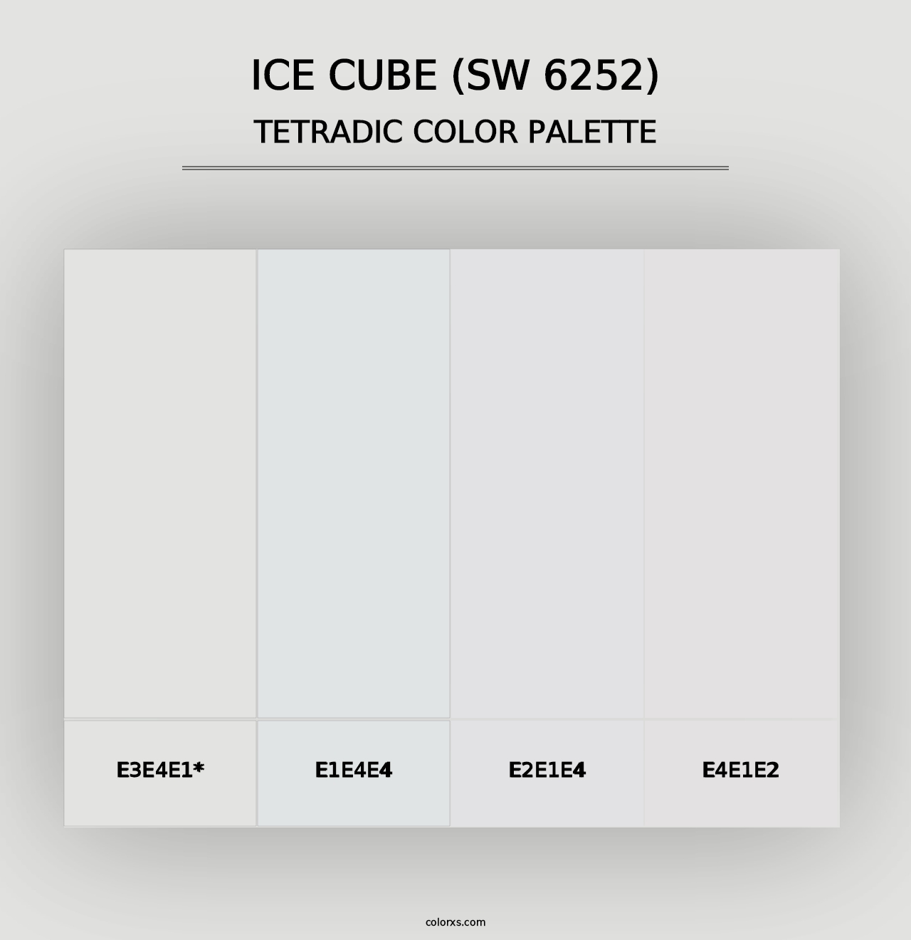 Ice Cube (SW 6252) - Tetradic Color Palette