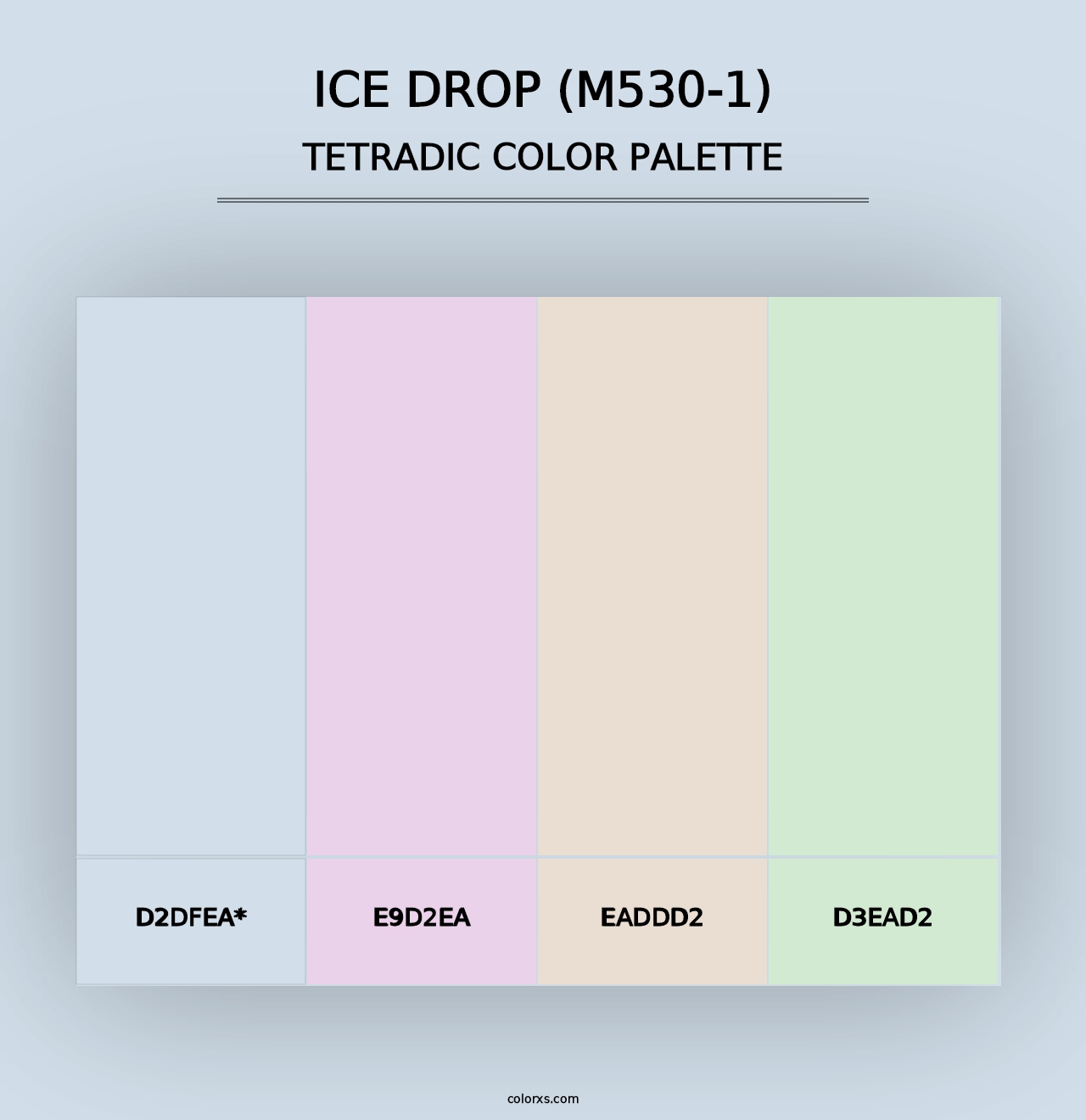 Ice Drop (M530-1) - Tetradic Color Palette