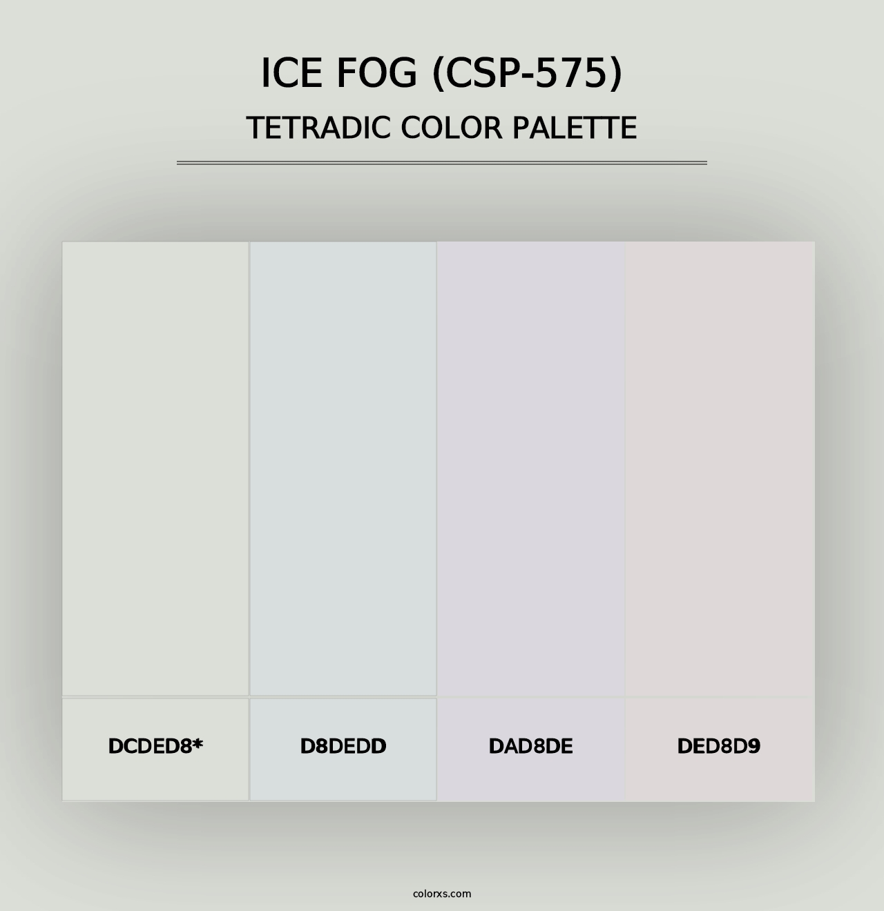 Ice Fog (CSP-575) - Tetradic Color Palette