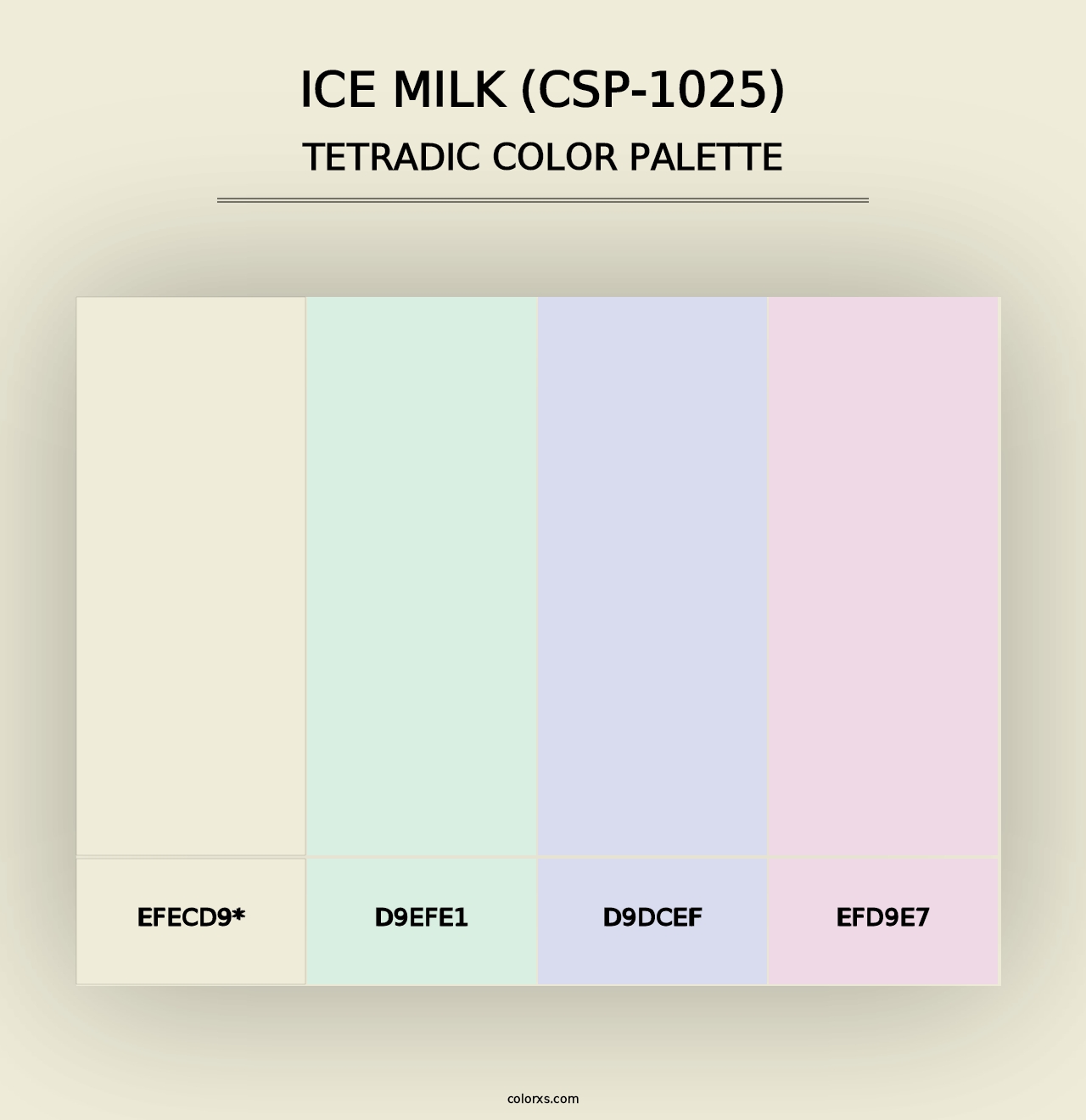 Ice Milk (CSP-1025) - Tetradic Color Palette