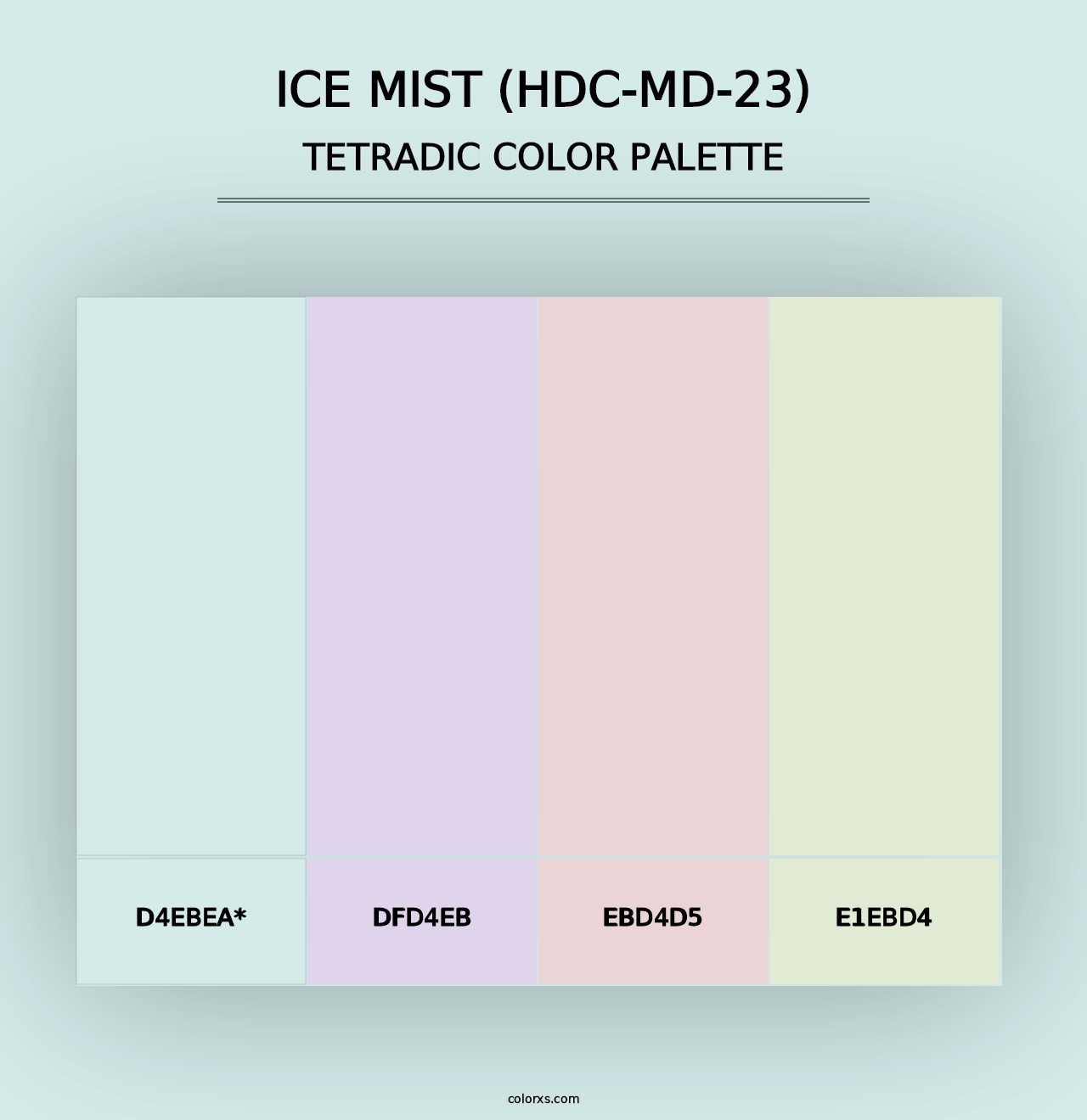 Ice Mist (HDC-MD-23) - Tetradic Color Palette